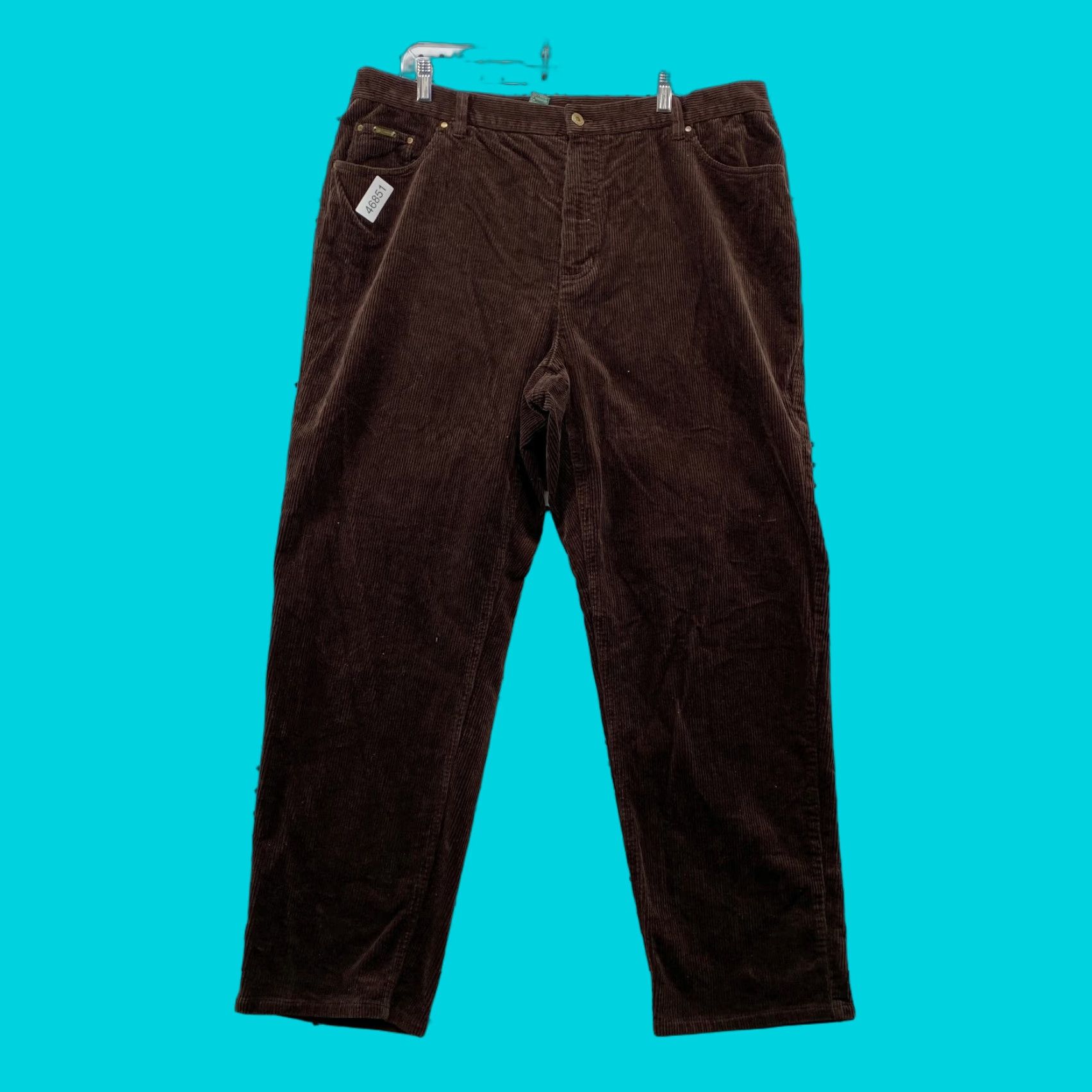 Ralph Lauren VINTAGE Lauren Ralph Lauren Corduroy Pants Womens 18W Brown Work 38x30.5 Size 40" / US 18 - 1 Thumbnail