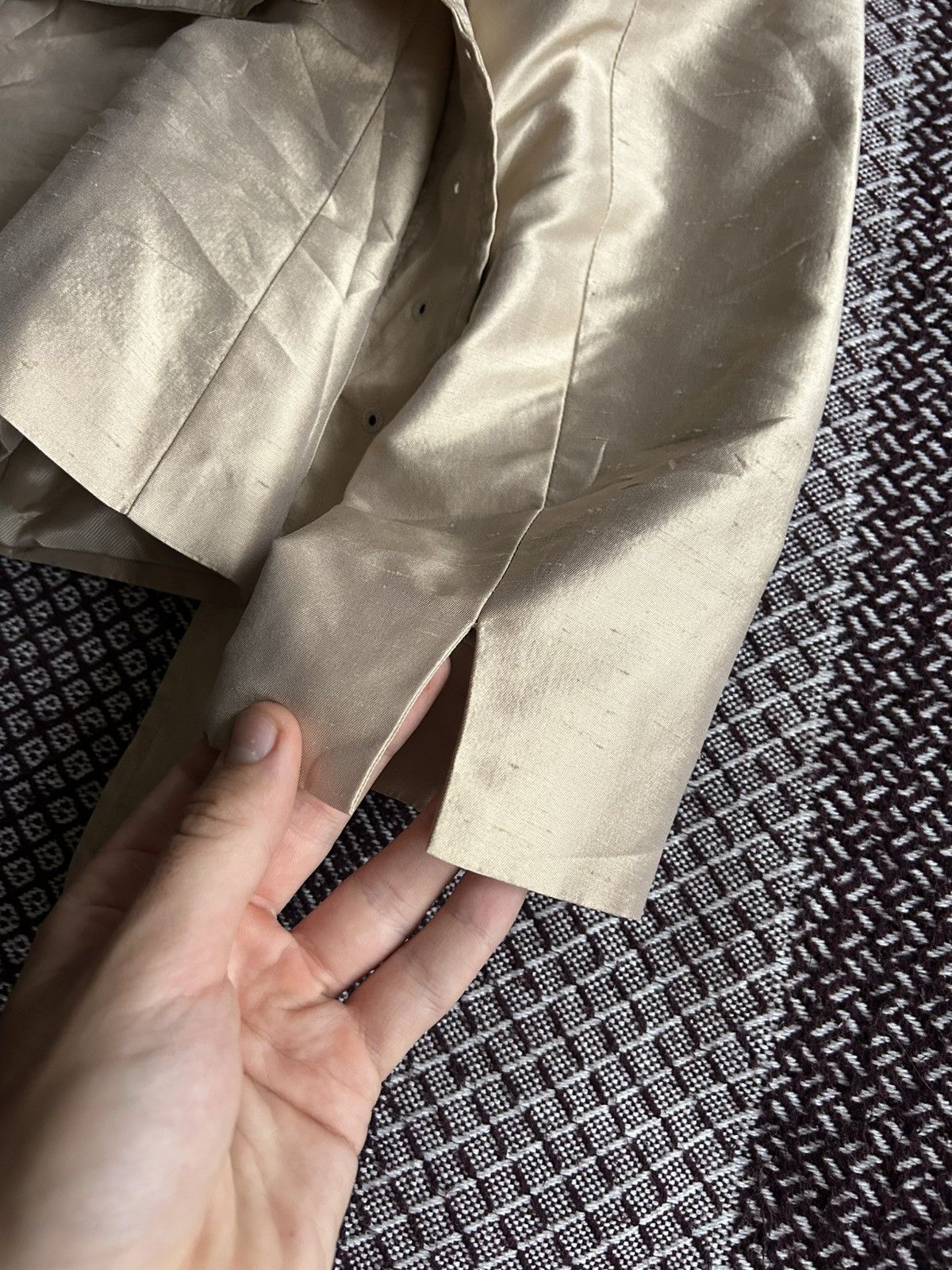 Max Mara Vintage Max Mara Women Solid Jacket Lining Viscosa / Cupro Size M / US 6-8 / IT 42-44 - 13 Thumbnail