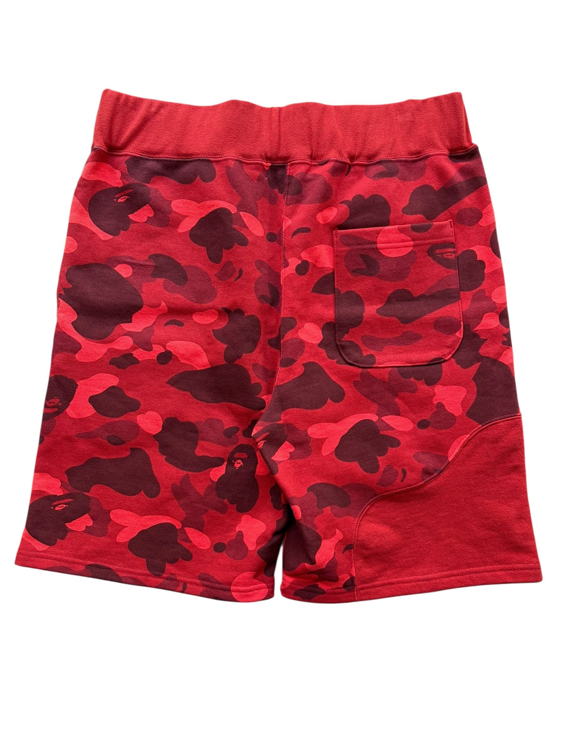 Bape Bape Red Camo White College Logo Shorts Size US 34 / EU 50 - 2 Thumbnail