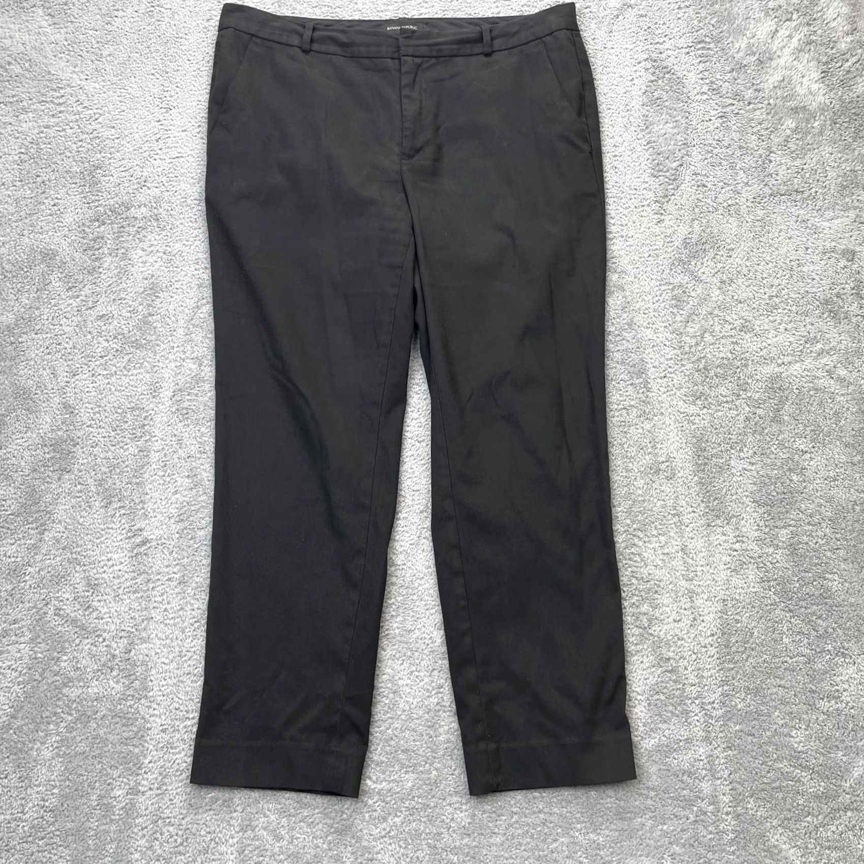 Banana Republic Banana Republic Pants Womens 16 Black Ryan Stretch Straight Relaxed Formal Size 38" / US 16 / IT 52 - 2 Thumbnail