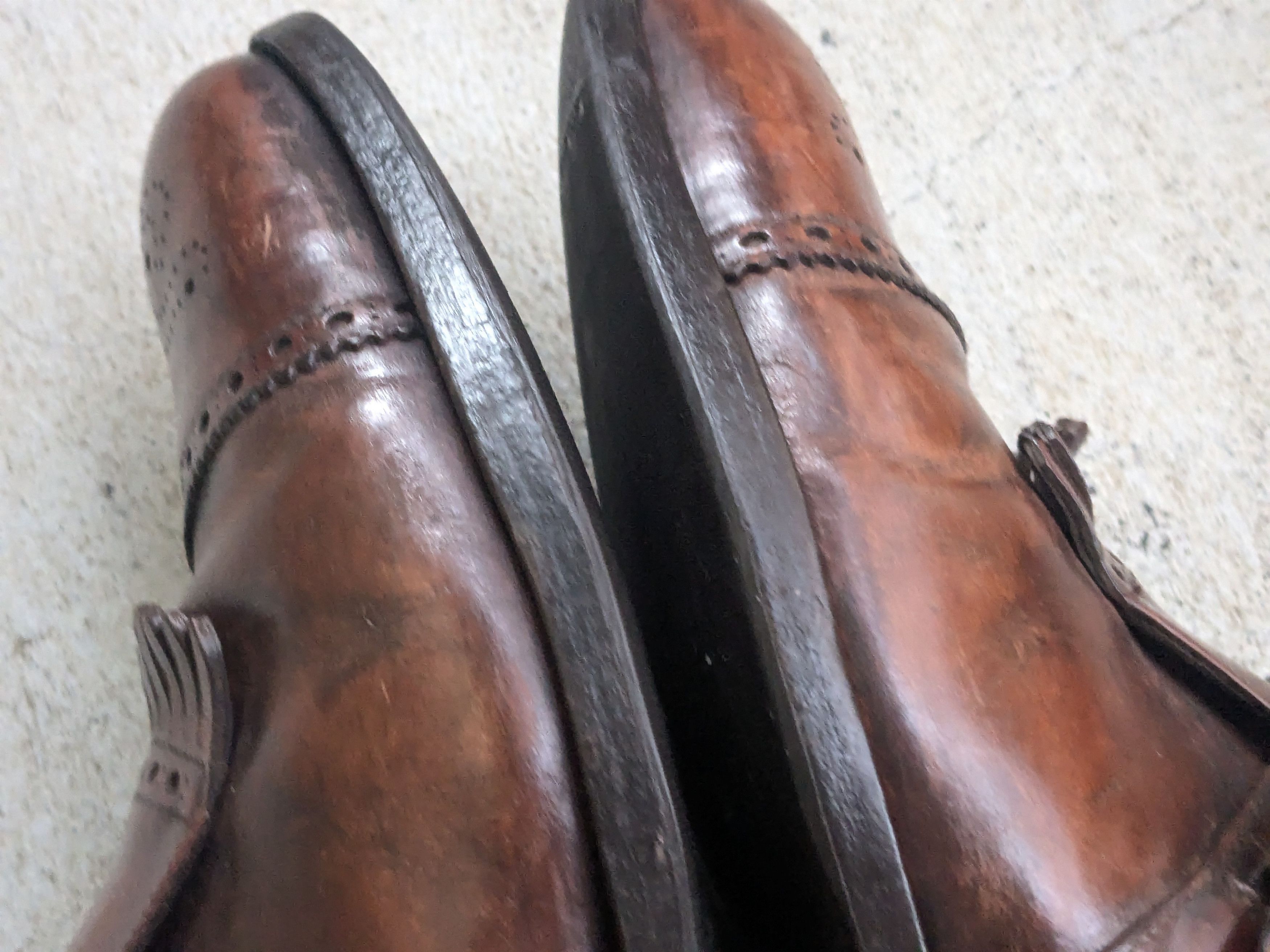Prada Prada Monk Straps Brogues Buckle Brown Leather Fringe 9.5 Size US 9.5 / EU 42-43 - 6 Thumbnail