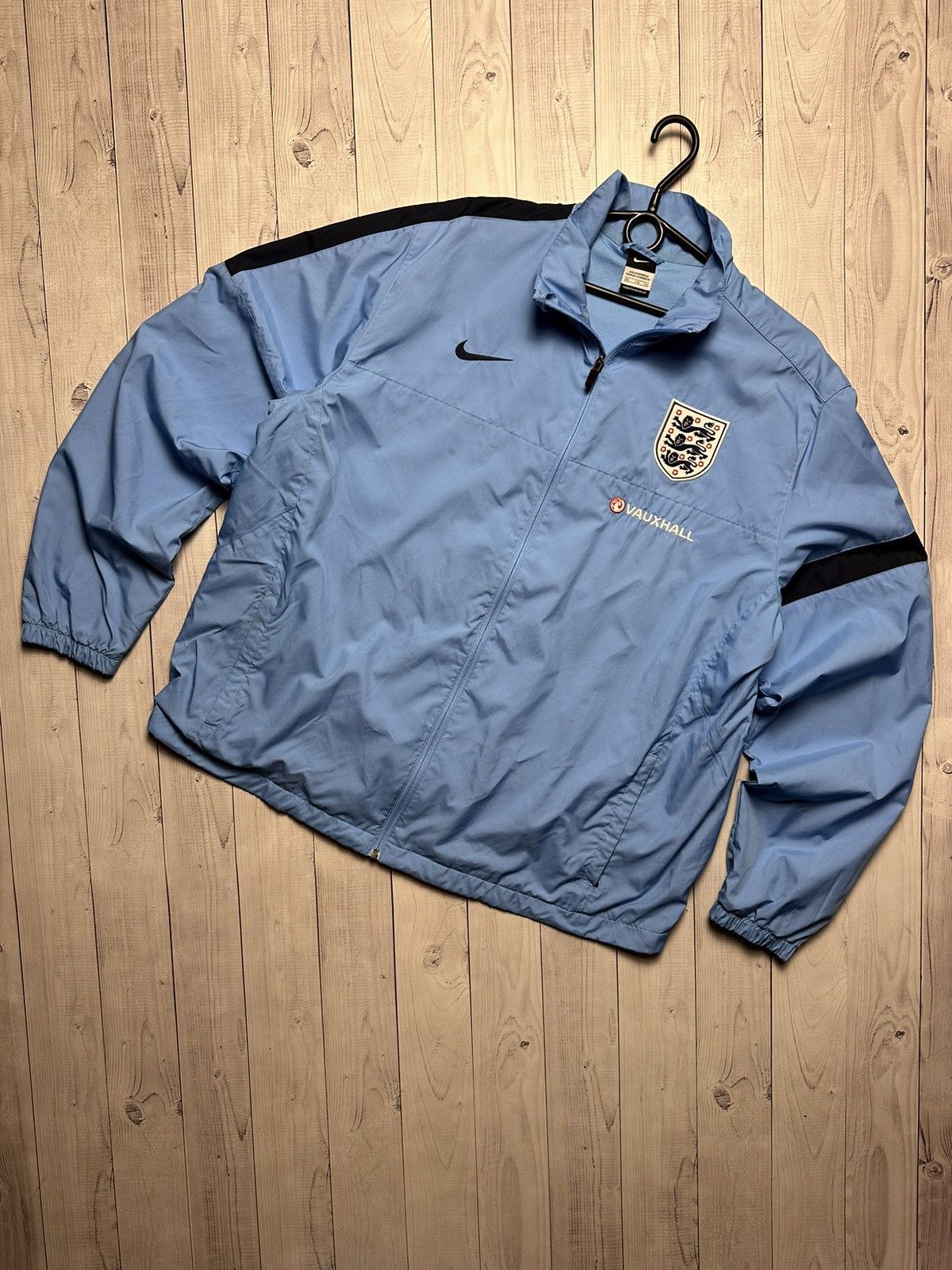Nike × Vintage Vintage Nike England soccer track jacket size XXL blue rare Size US XXL / EU 58 / 5 - 1 Thumbnail