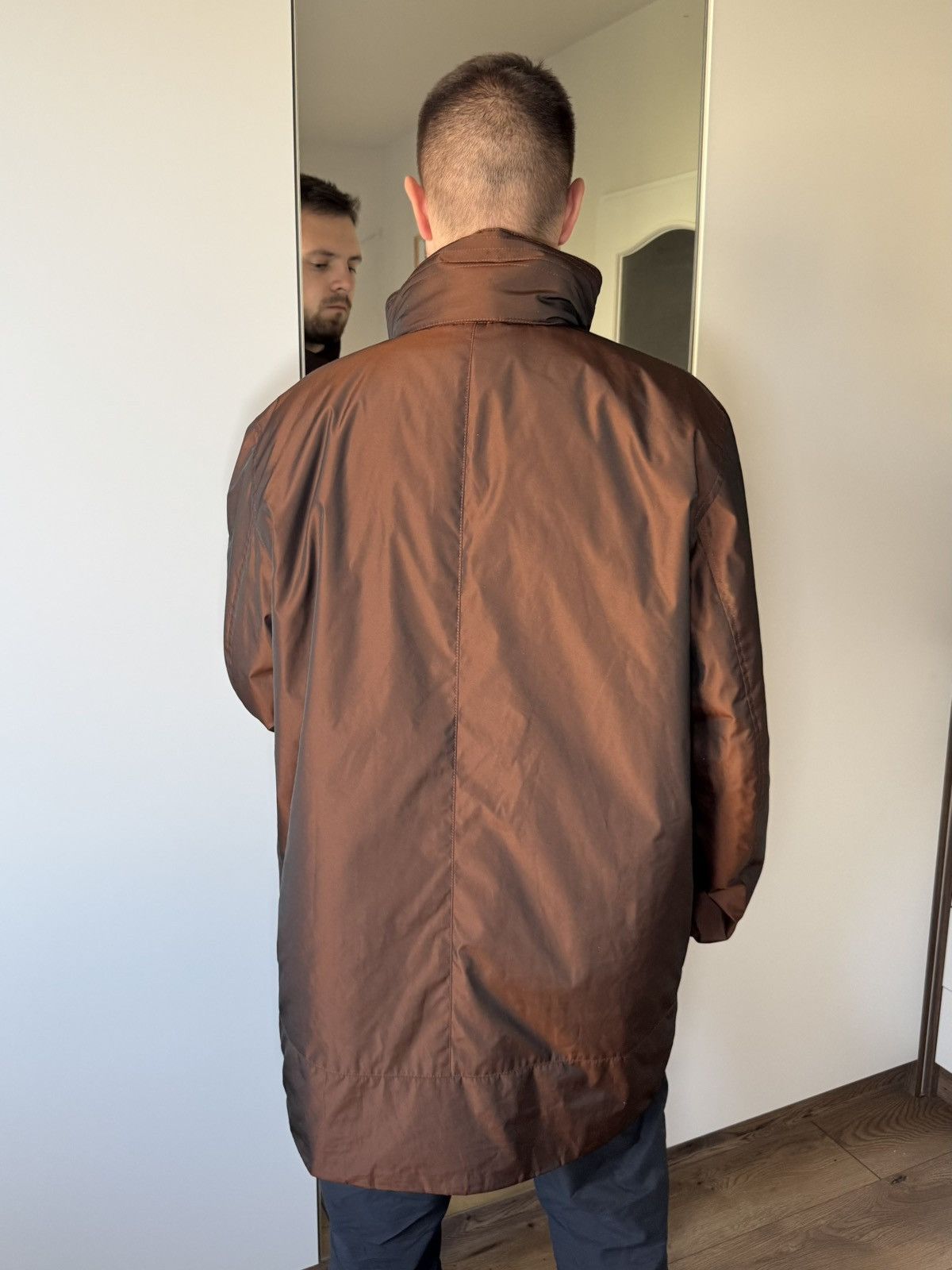 Hugo Boss Hugo Boss OBalt Brown Hooded Nylon Parka Coat Rare Luxury Size US XL / EU 56 / 4 - 4 Thumbnail