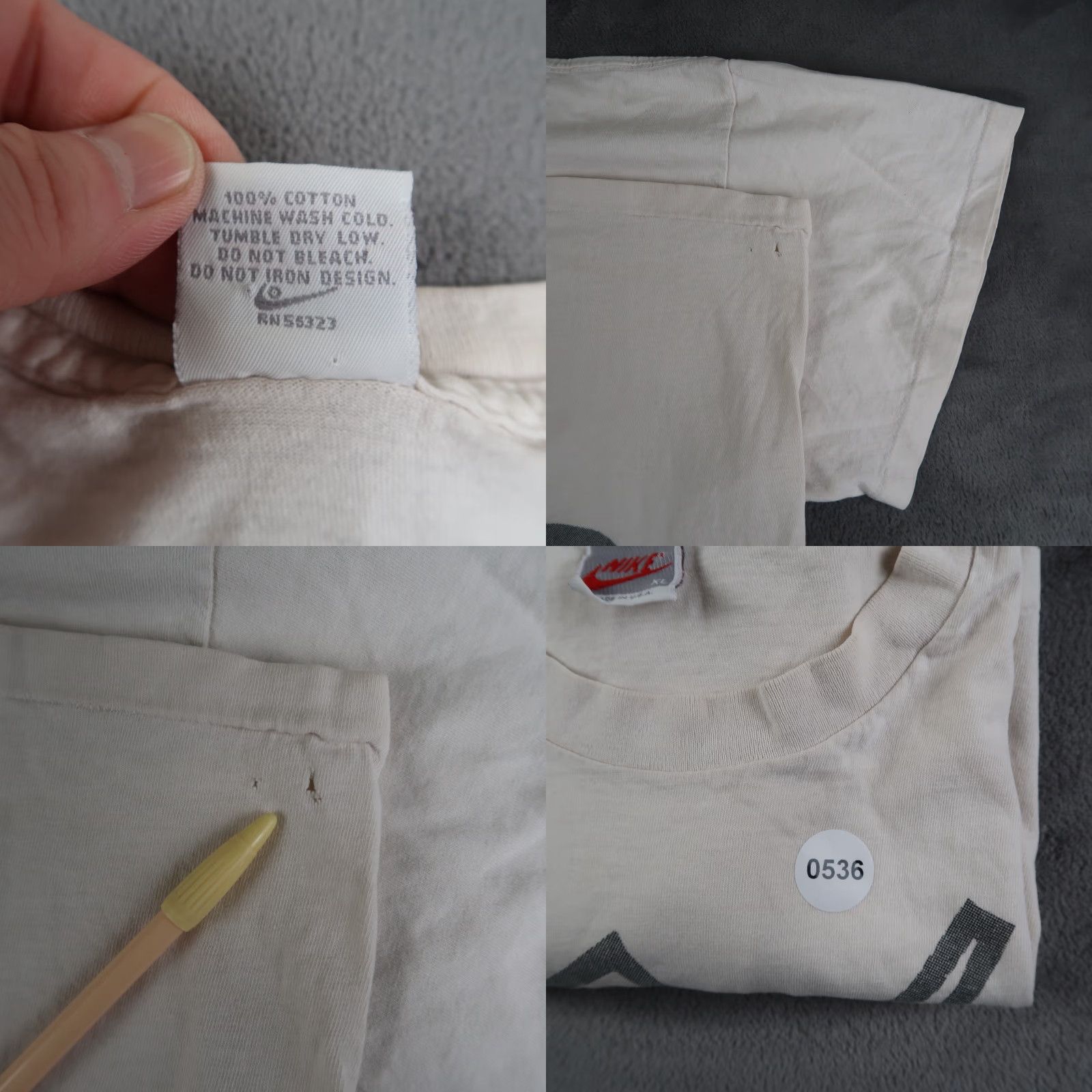 Nike Vintage Nike Just Do it T Shirt Size XL XLarge Made In USA Single Stitch 80s 90s White Mens Shirt Size US XL / EU 56 / 4 - 8 Thumbnail