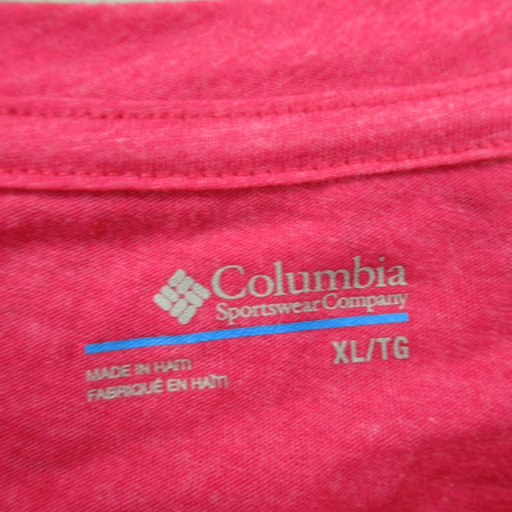 Vintage Columbia Shirt Womens XL Short Sleeve Pullover Crew Neck Stretch Fight Cancer Size XL / US 12-14 / IT 48-50 - 4 Thumbnail