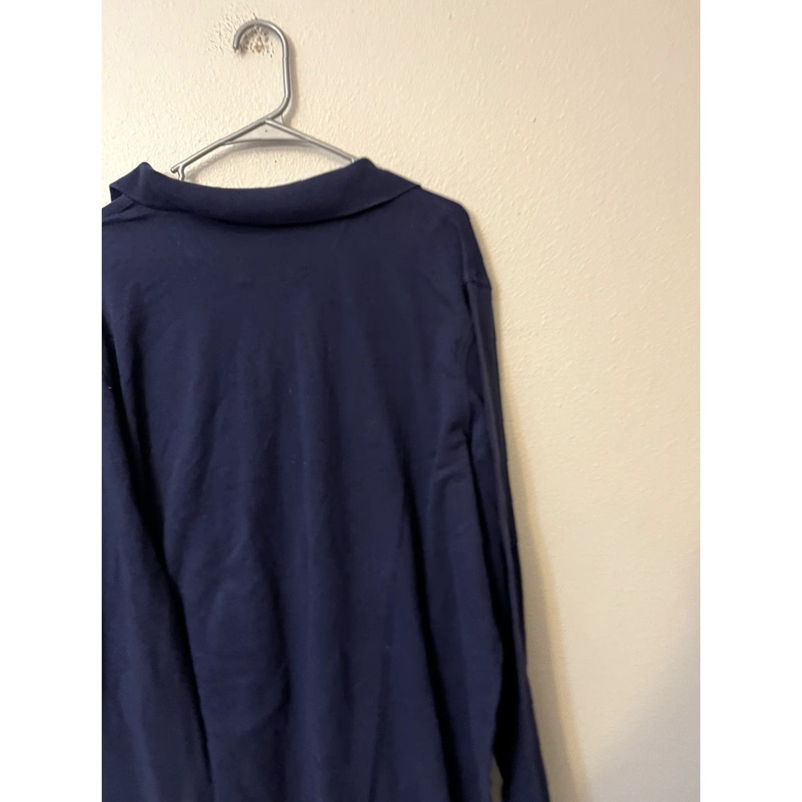 Croft & Barrow Mens Croft & Barrow Easy Care Long Sleeve Polo Shirt XXL Navy Blue Shirt Mens Size US XXL / EU 58 / 5 - 3 Thumbnail