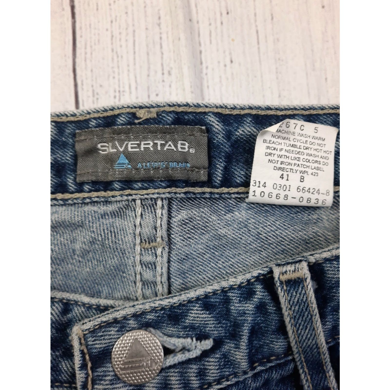 Levi's VINTAGE Levi's Hipster Flare Jeans Womens 28x30 Silver Tab 90s Denim Blue Cotton Jeans Size 28" / US 6 / IT 42 - 3 Thumbnail