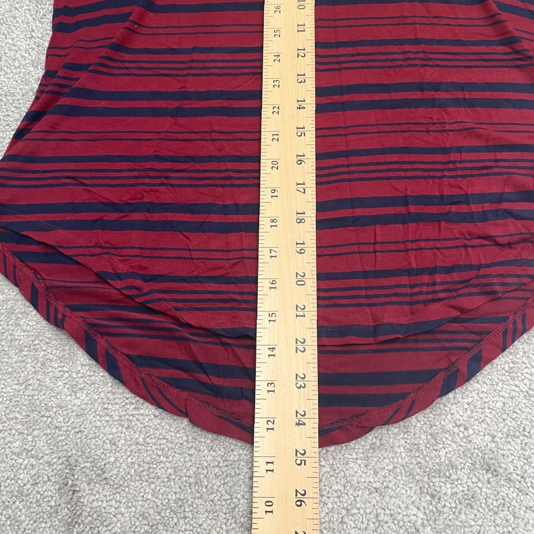 Merona Merona Tunic Top Womens Small Red Blue Striped V-Neck Long Sleeve Pocket Casual Shirt Size S / US 4 / IT 40 - 7 Thumbnail