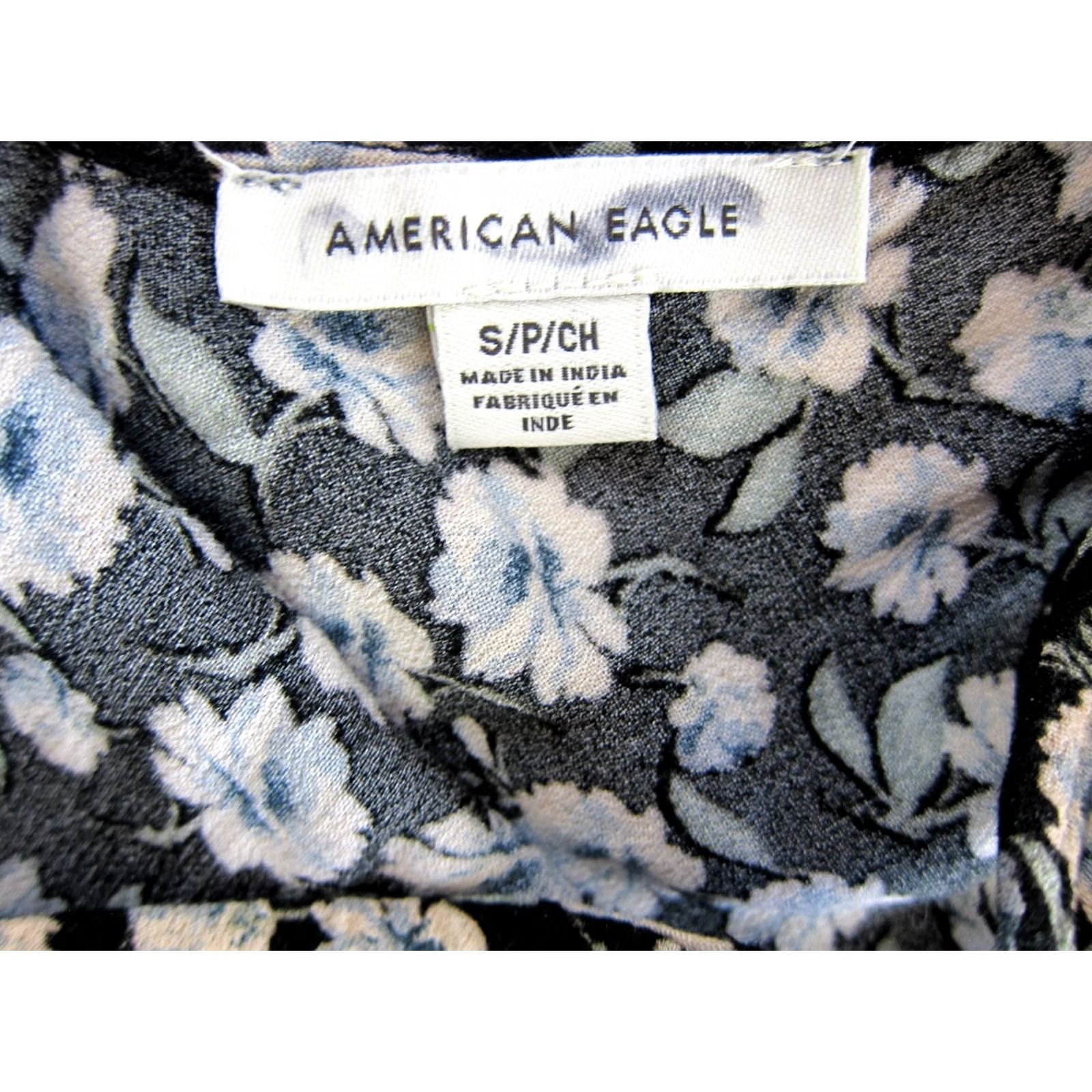 American Eagle Outfitters American Eagle Outfitters Dress Sundress Tank Dress Floral 100% Rayon Black Blue Green White S Women's Small Size S / US 4 / IT 40 - 3 Thumbnail
