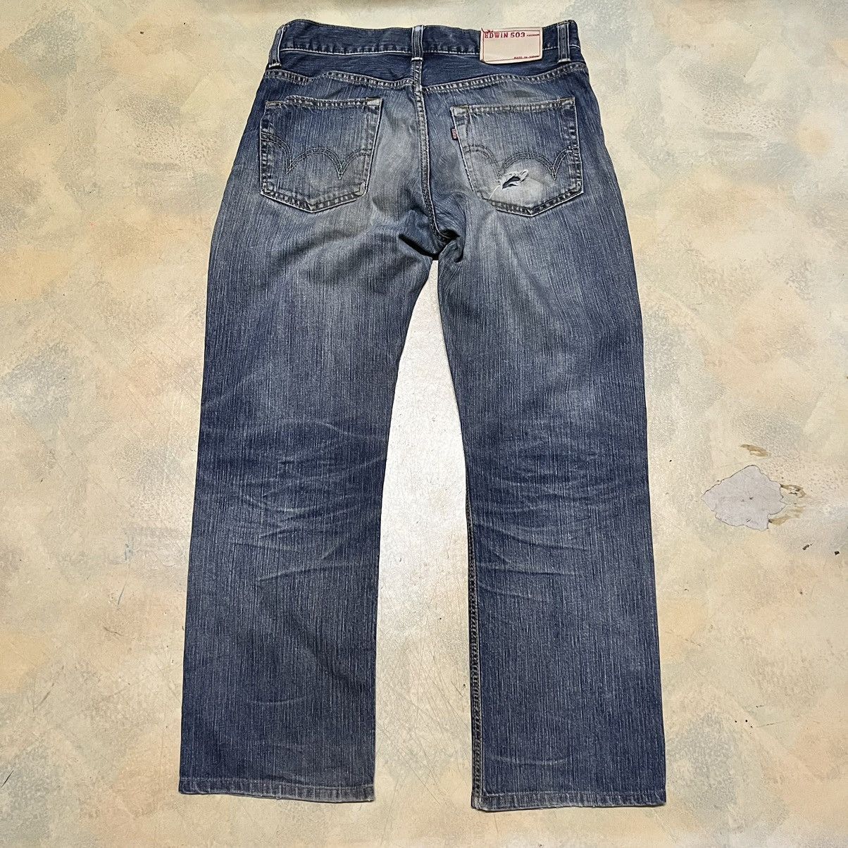 Edwin × Japanese Brand Edwin 503 Premium Made In Japan Distressed Denim Jeans Size US 33 - 2 Thumbnail