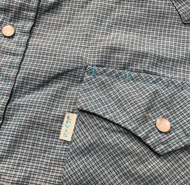Levi's × Vintage 70s 80s Levi’s Pearl Snap Western Shirt Plaid Blue Cowboy Size US XL / EU 56 / 4 - 2 Thumbnail