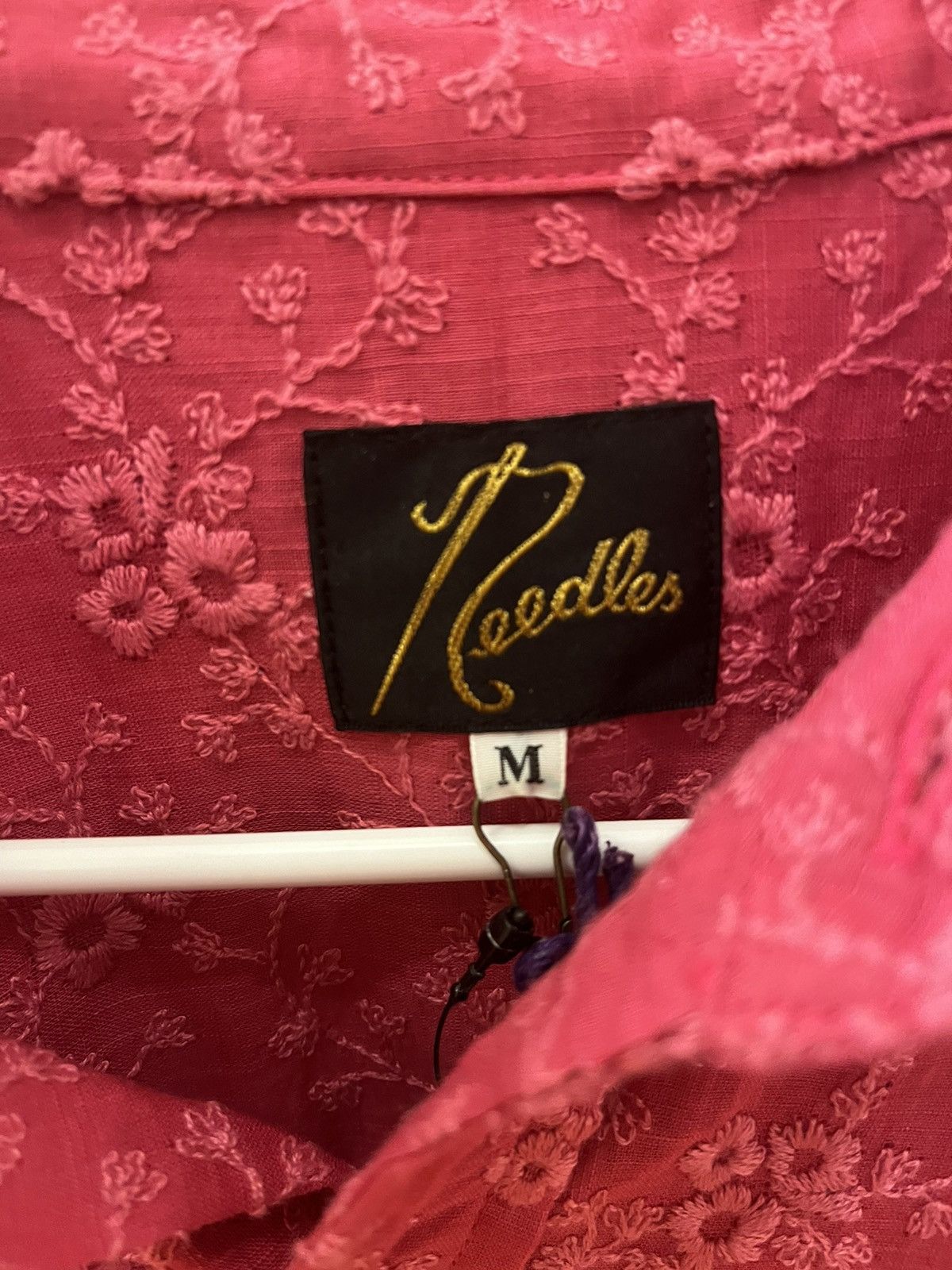 Needles Needles Cut-Off Pink Floral Embroided Shirt Size US M / EU 48-50 / 2 - 5 Thumbnail