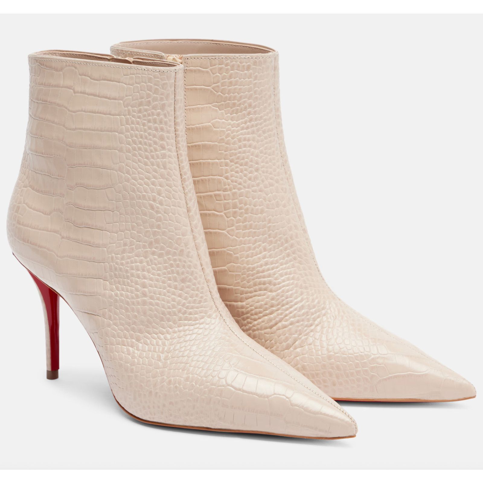 Christian Louboutin Christian Louboutin Miss Z Booty 80 Pearl Croc Ankle Boot 40 Size US 10 / IT 40 - 1 Thumbnail
