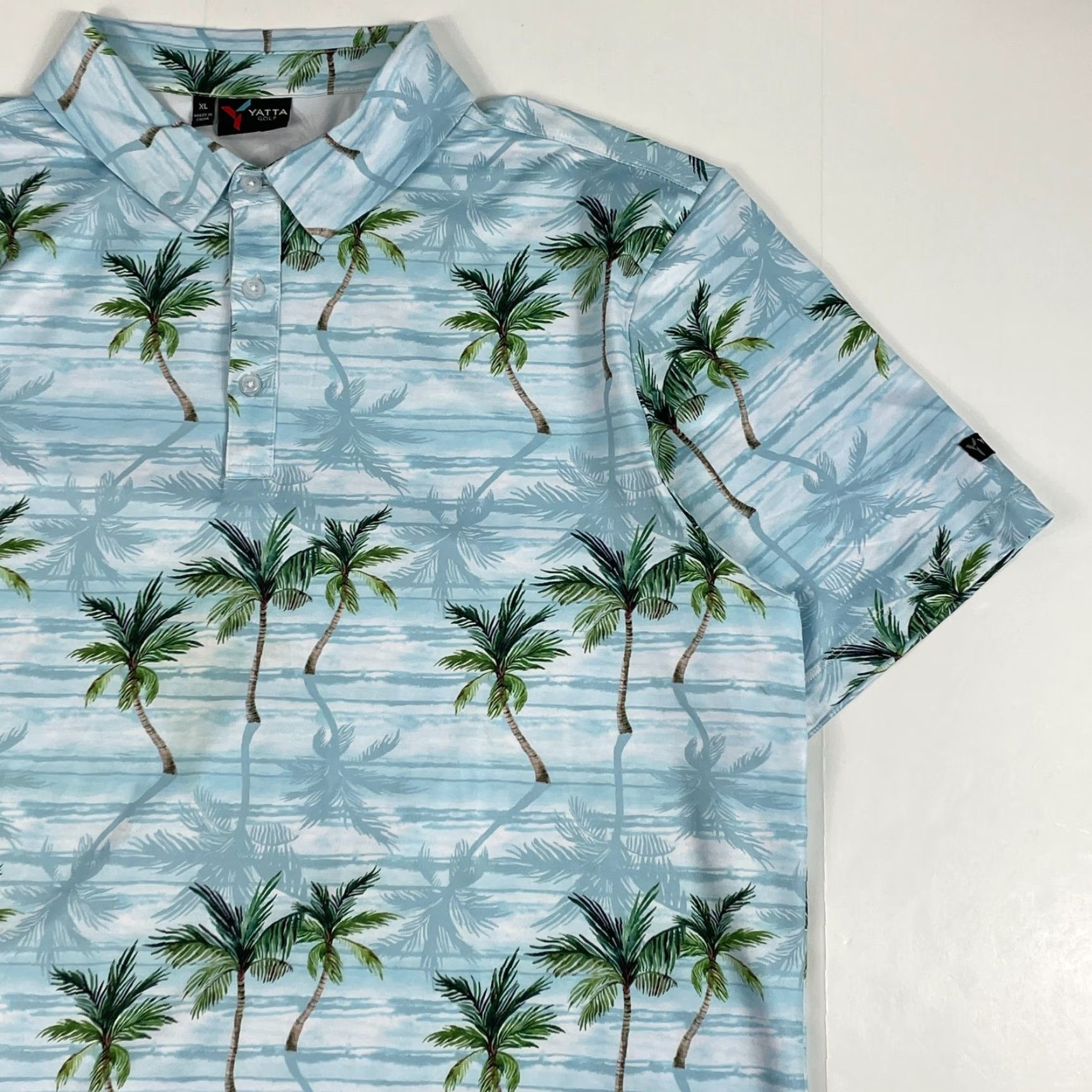 Vintage Yatta Polo Shirt Mens XL Blue Hawaiian Palm Short Sleeve Golfing Beach Polo Shirt Mens XL Blue Hawaiian Palm Short Sleeve Golfing Beach Size US XL / EU 56 / 4 - 3 Thumbnail
