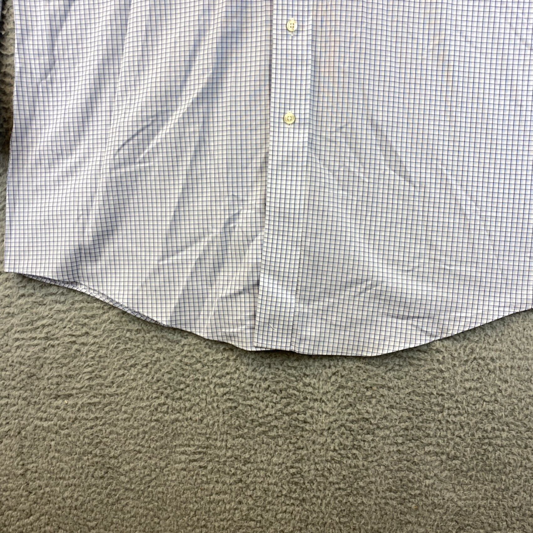 Brooks Brothers Brooks Brothers Dress Shirt Mens 17 Blue Gray Check Long Sleeve Button Regular Fit Size 46R - 2 Thumbnail