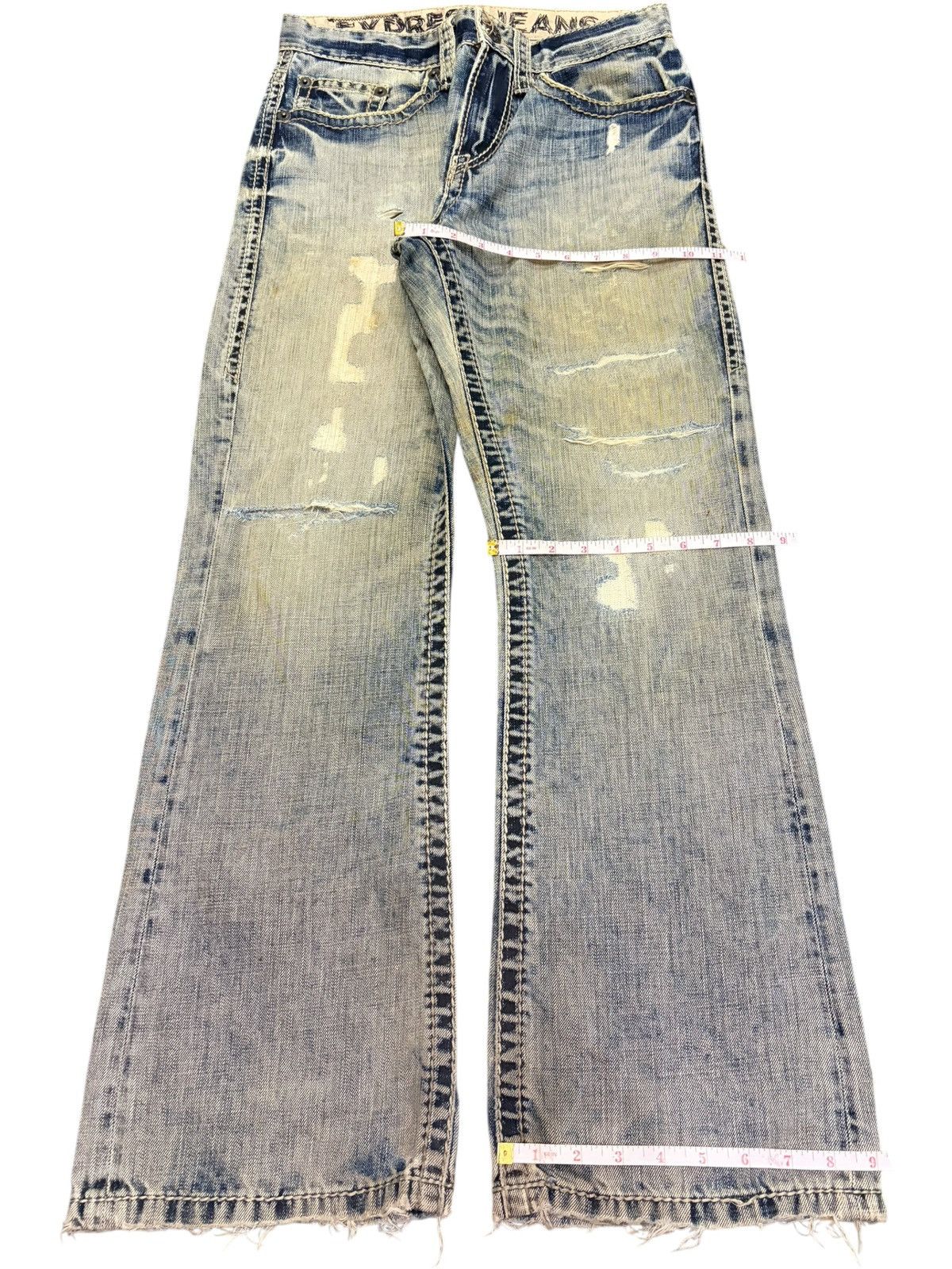 Tornado Mart Vintage Japanese Brand Mud Wash Distress Flare Jeans Size US 30 / EU 46 - 8 Thumbnail