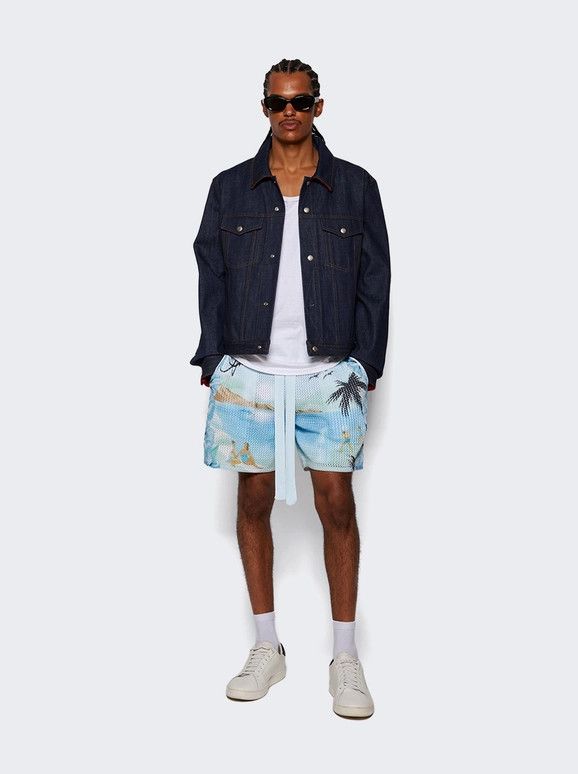 Amiri o1s1wg110725 Paradise Crochet Shorts in Multicolor Size US 30 / EU 46 - 2 Thumbnail