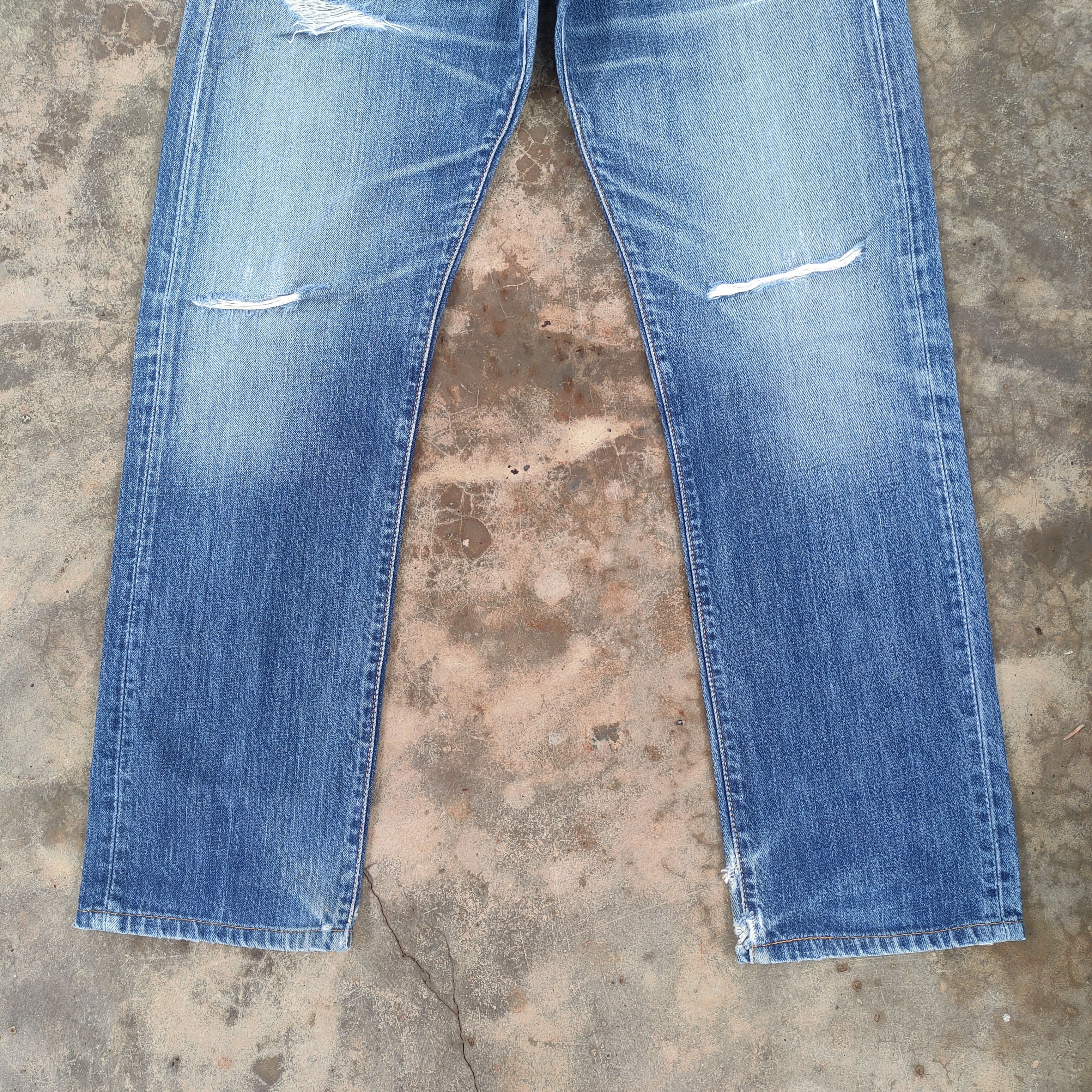 Levi's Vintage Clothing W33 VINTAGE LEVI'S 505 FADED RIPPED JEANS DENIM PANTS Size US 33 - 5 Thumbnail