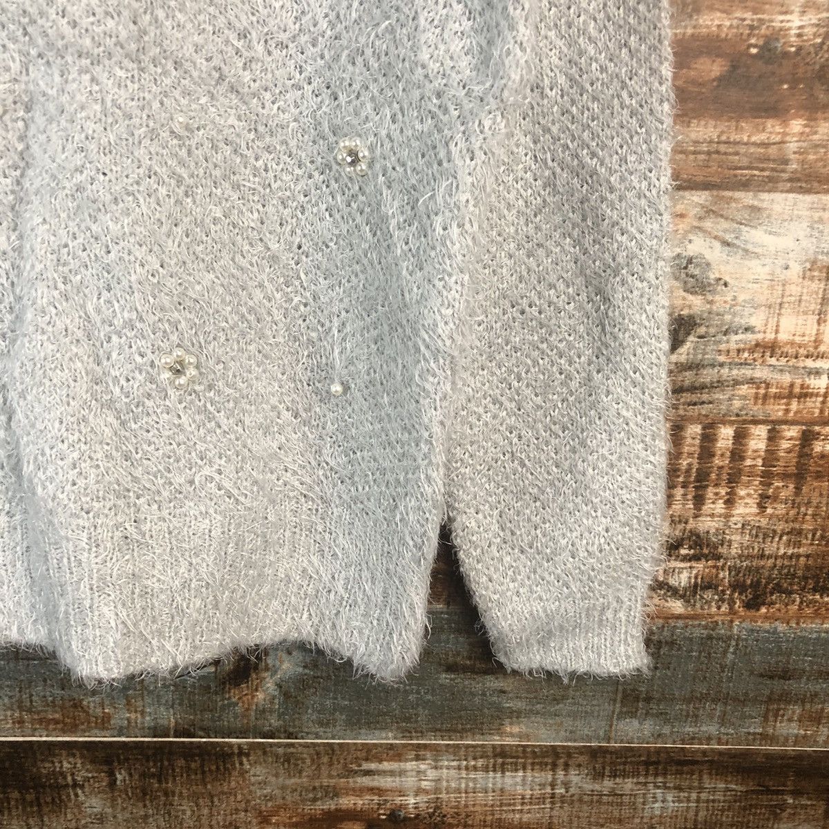 Japanese Brand DL Sorridere Blue Mohair Knitwear #C385 Size M / US 6-8 / IT 42-44 - 8 Thumbnail