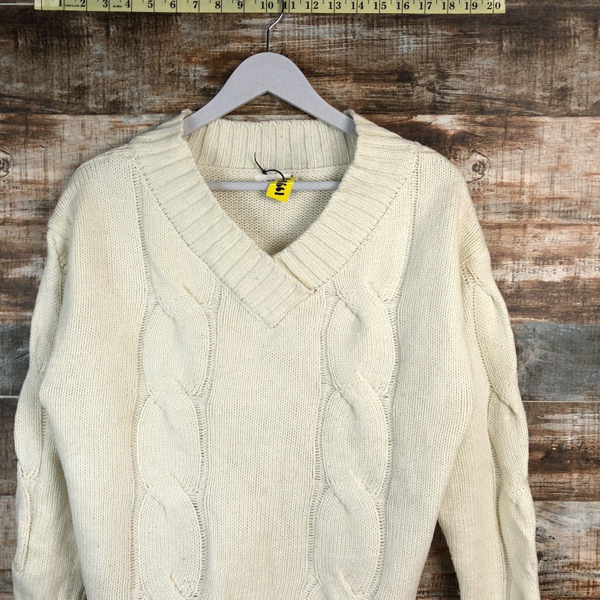 Homespun Knitwear × Japanese Brand Lepsim White cable Knitwear sweatshirt #A1661 Size M / US 6-8 / IT 42-44 - 5 Thumbnail