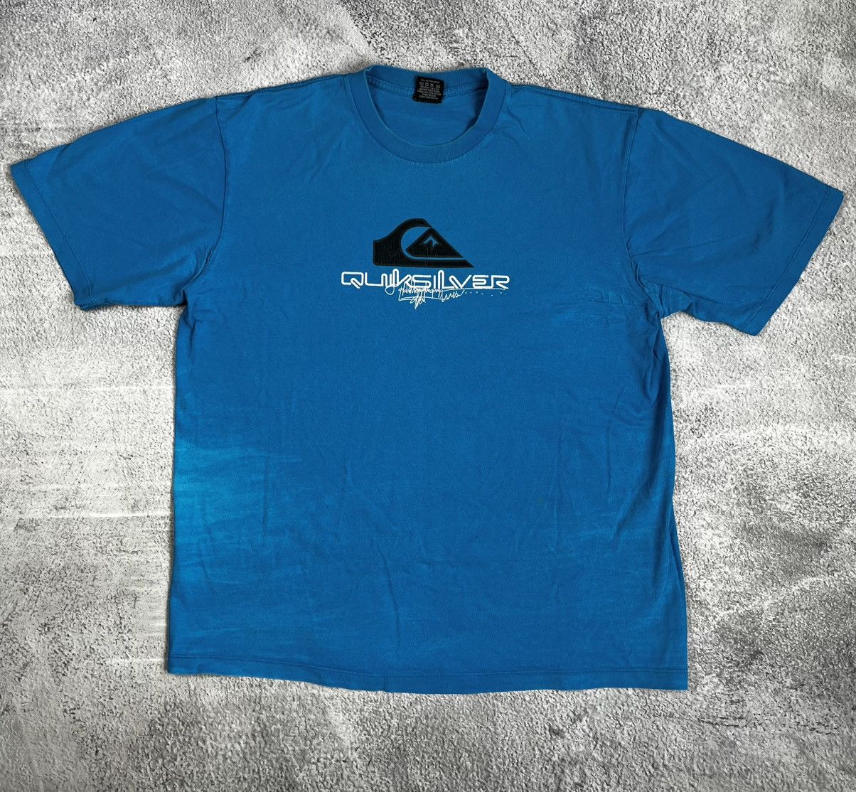 Quiksilver Rare!! Vintage 00's QUIKSILVER Logo Graphic Faded Tee Shirt Size US M / EU 48-50 / 2 - 2 Thumbnail