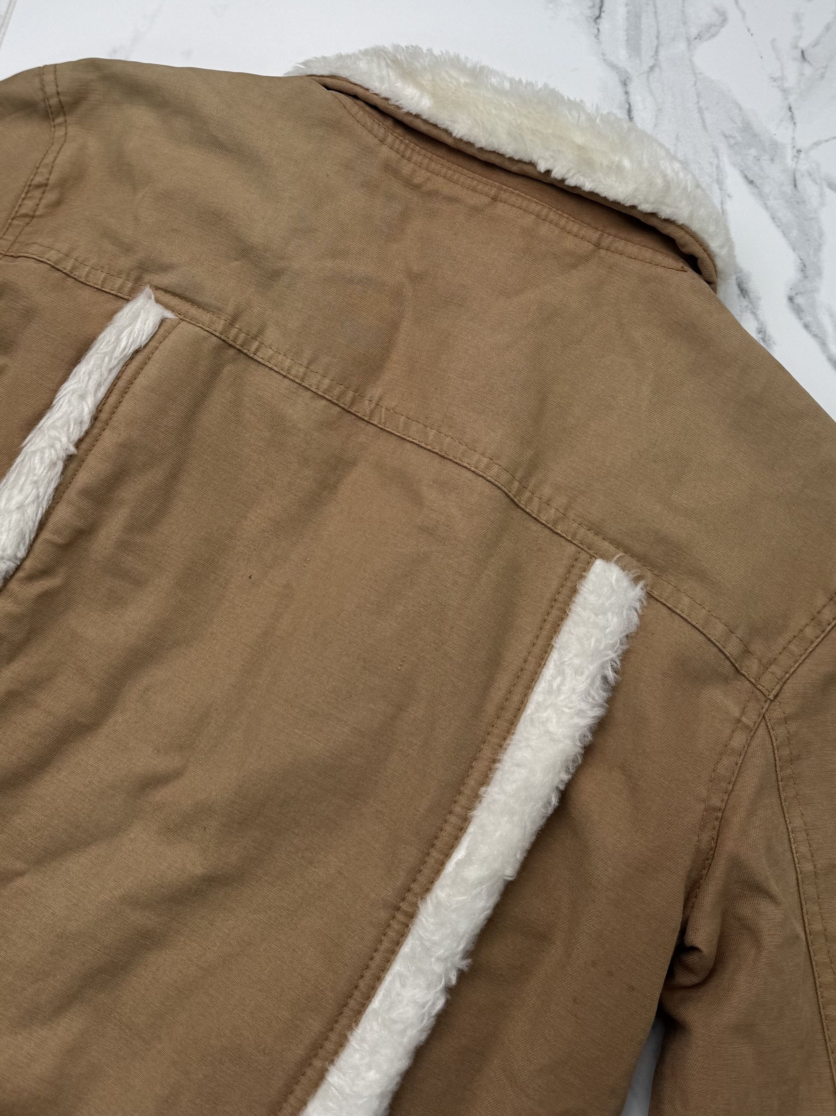 Vintage Women Beige Jacket Y2K Vintage Faux Shearling Trim Coat Size M / US 6-8 / IT 42-44 - 10 Thumbnail