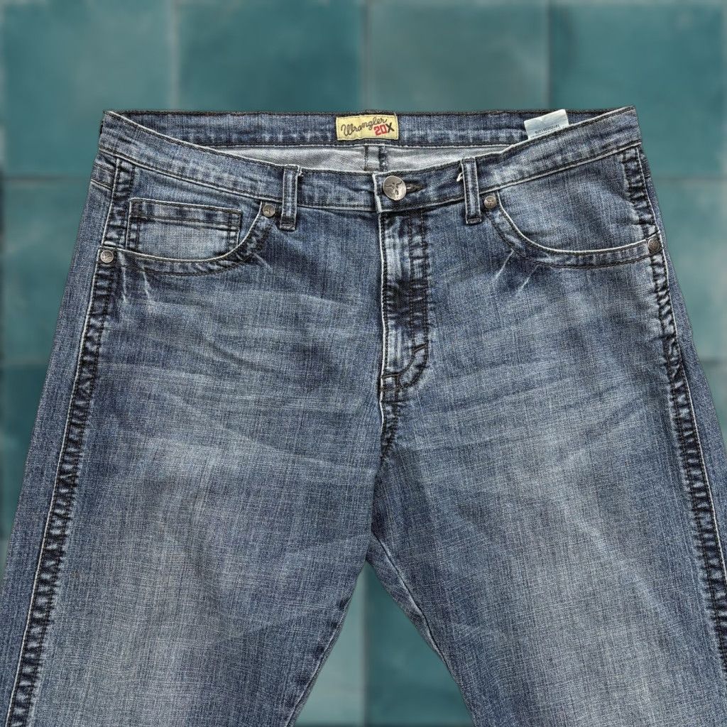 Wrangler 20X Slim Straight Jeans Mens 38x32 Blue Denim Stretch 44