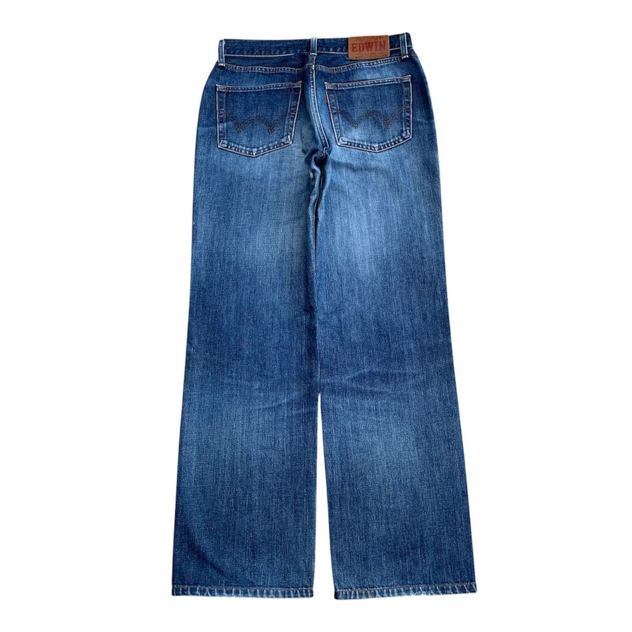 Japanese Brand Vintage Japan Edwin Blue Indigo Distressed Denim Jeans W31 Size US 31 - 2 Thumbnail