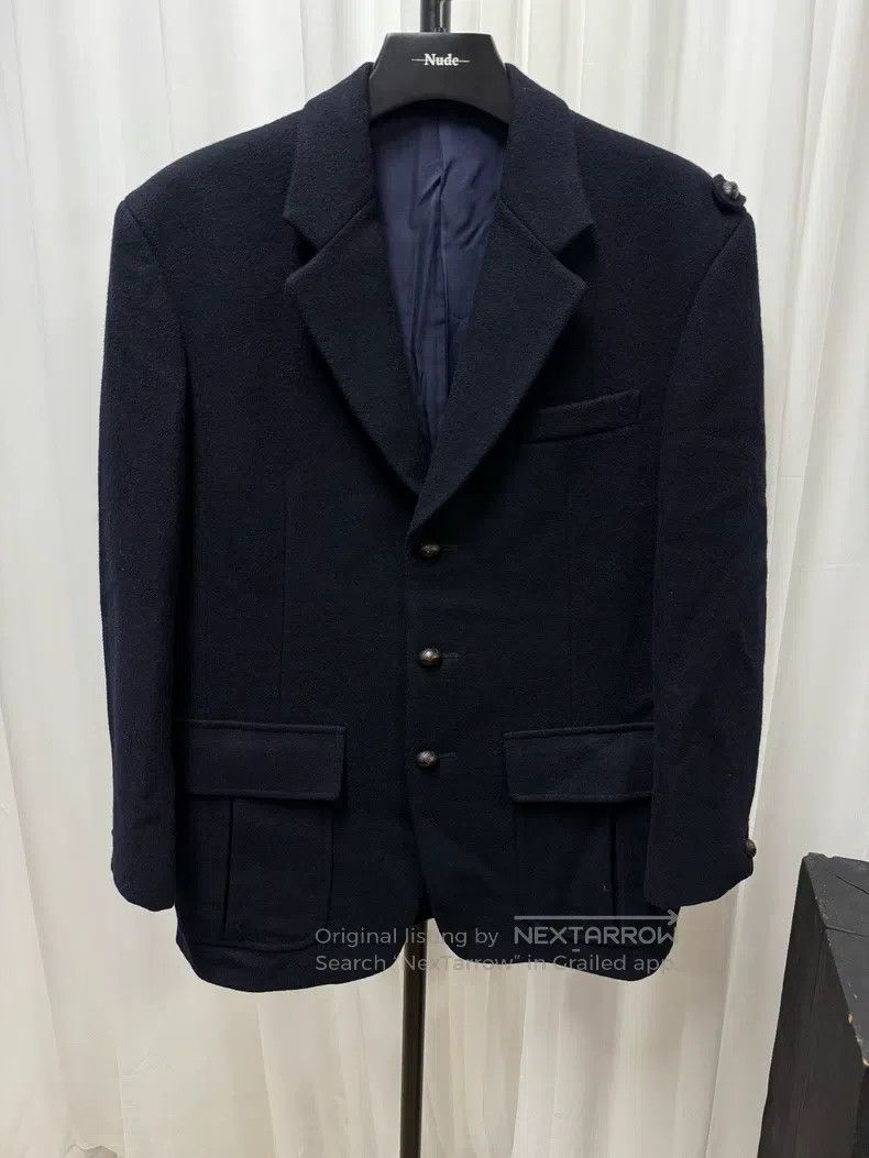 Yohji Yamamoto YOHJI YAMAMOTO Walnut Button Woolen Loose Fit Suit Jacket Size US M / EU 48-50 / 2 - 1 Thumbnail