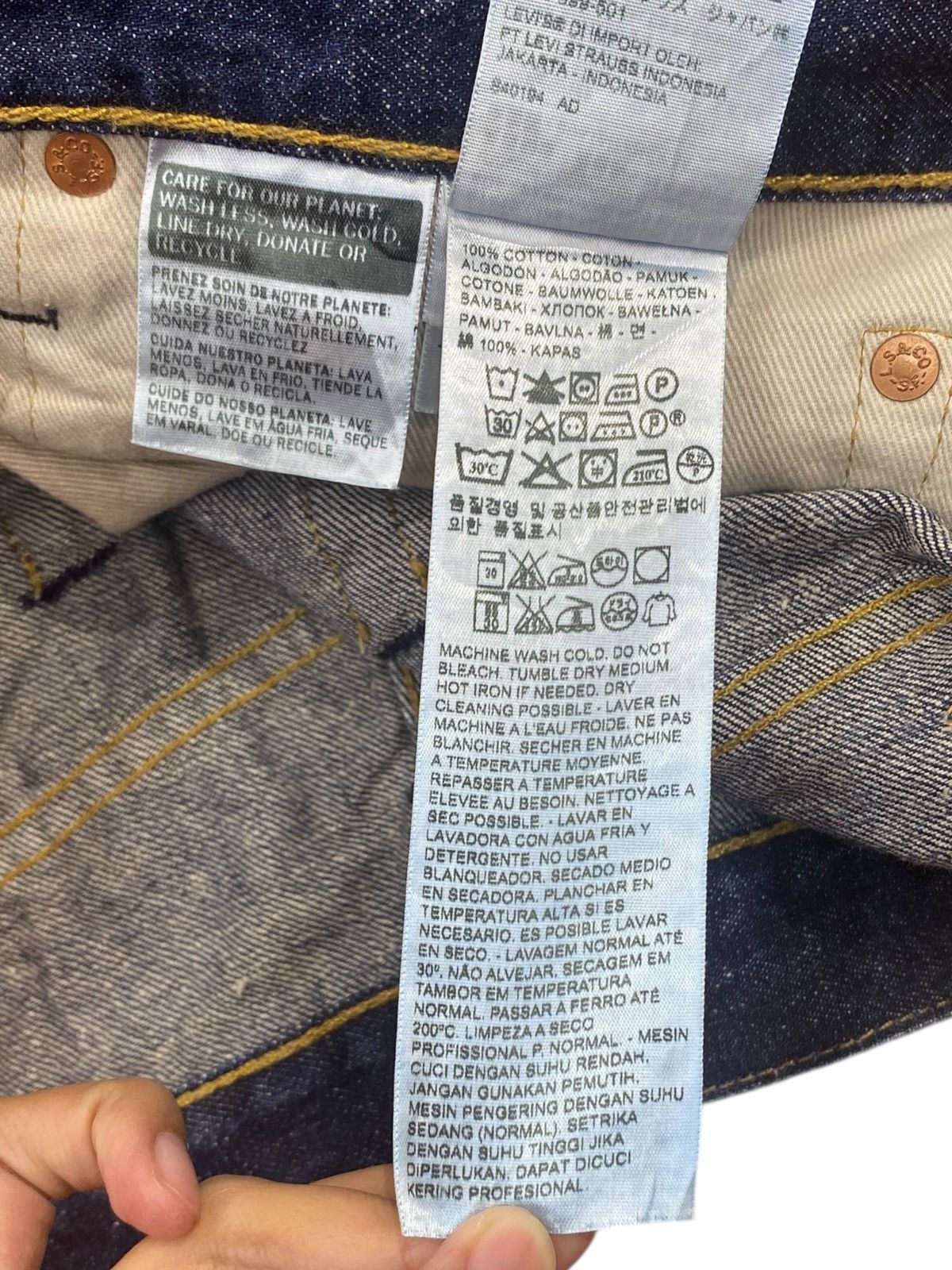 Levi's Levi’s Vintage Whiskers Blue Wash Style Straight Cut Jeans Size US 36 / EU 52 - 12 Thumbnail