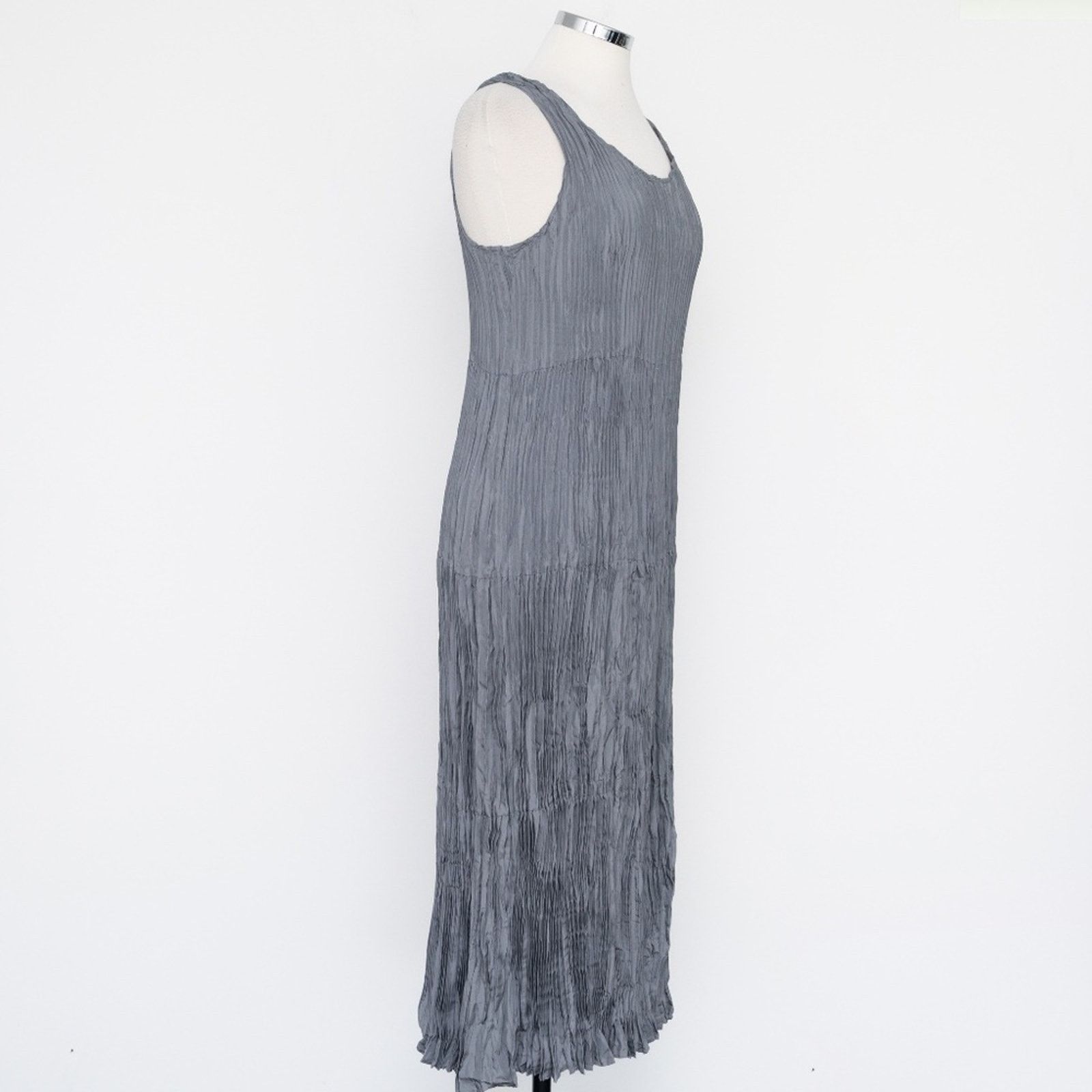 Eileen Fisher Eileen Fisher. Cushed Silk Midi Dress. Size L / US 10 / IT 46 - 5 Thumbnail