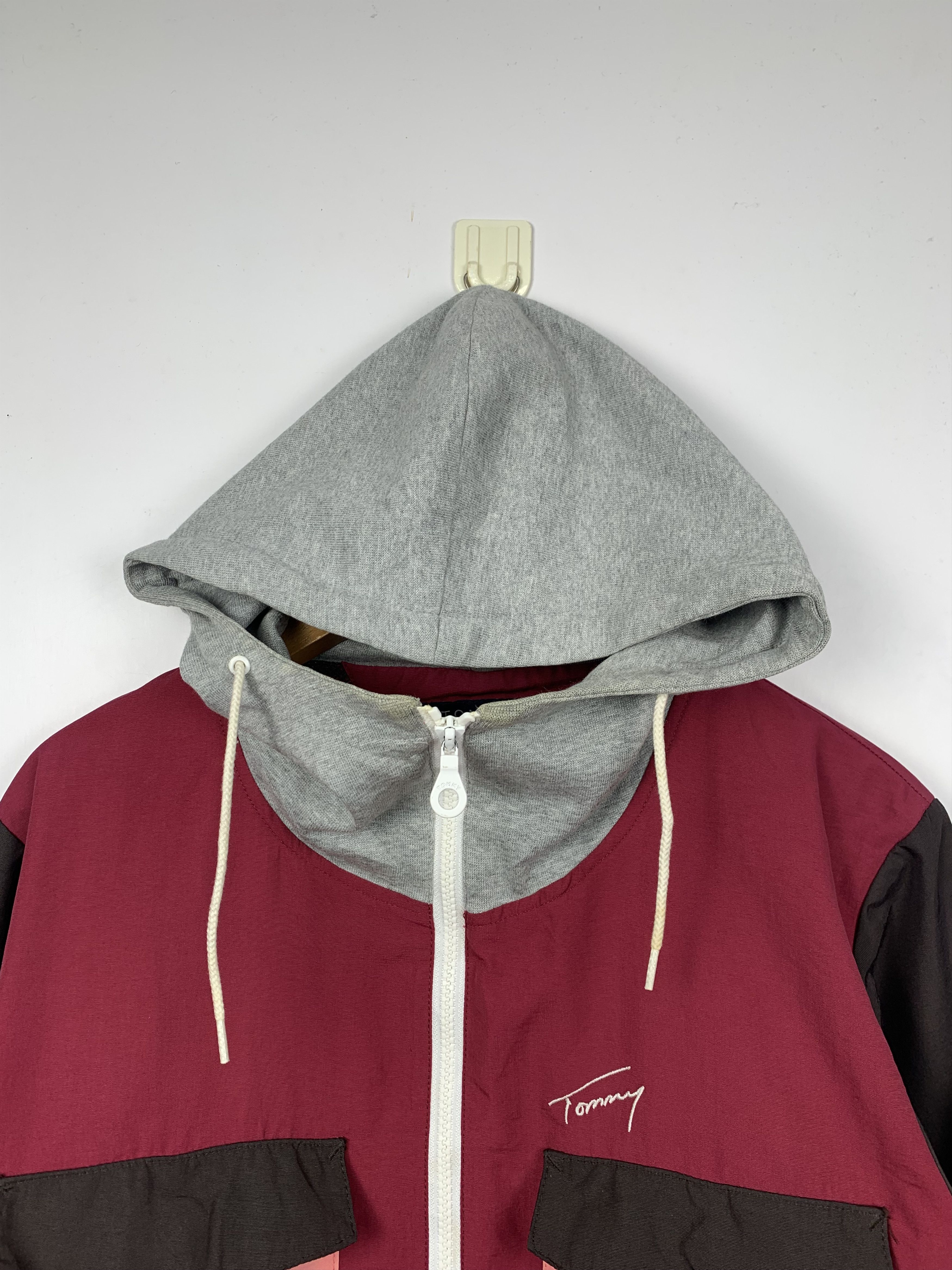 Tommy Hilfiger Vintage Tommy Hoodie Multicolour Pocket Zipper Jacket J1217 Size US L / EU 52-54 / 3 - 2 Thumbnail