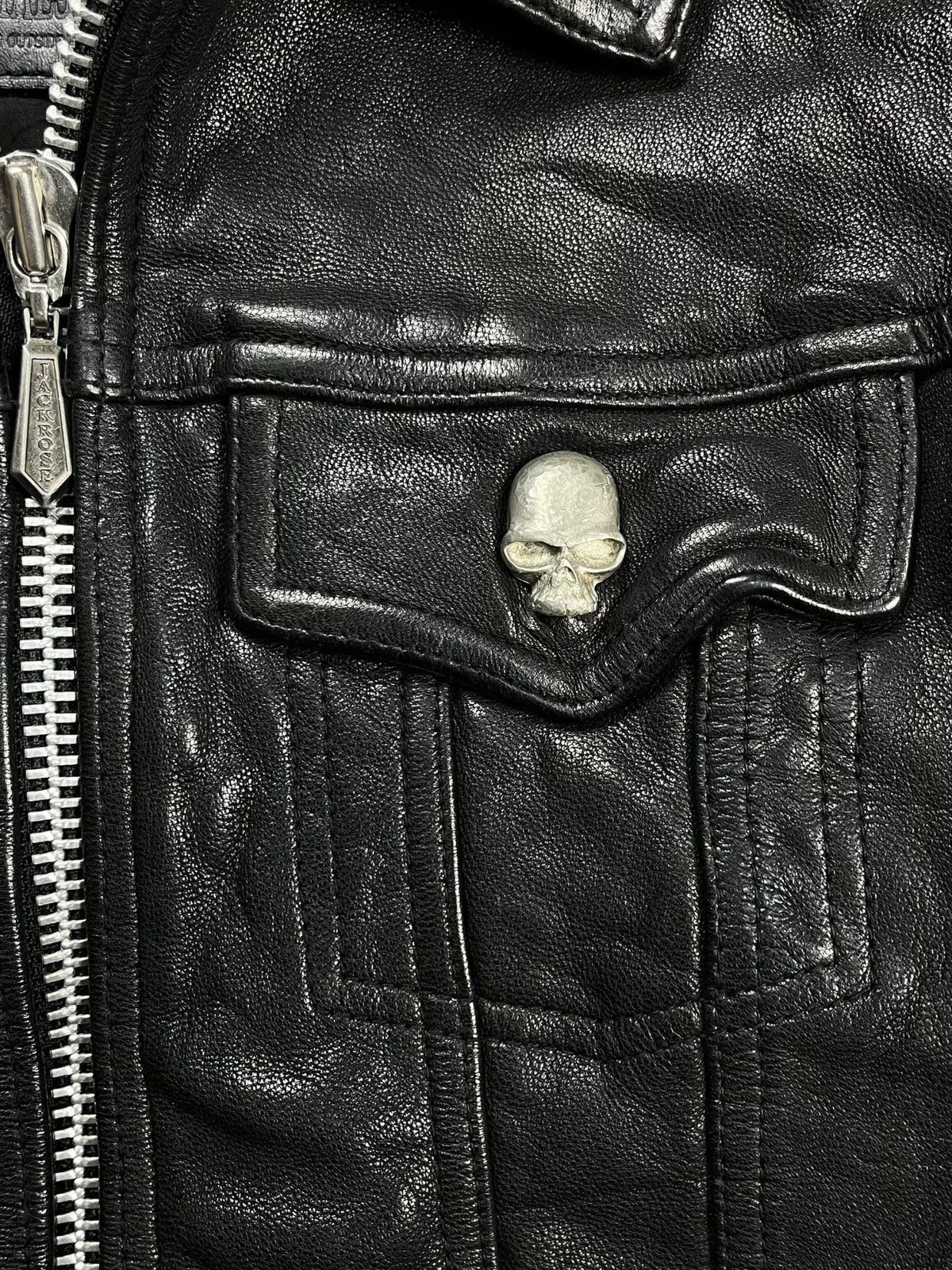 JACKROSE 2000s Jackrose x Collars - Skull Button Leather Jacket - Size US M / EU 48-50 / 2 - 14 Thumbnail