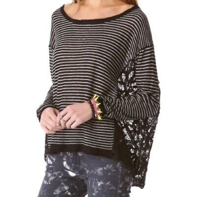 Free People NWT Free People Black Lace Inset Slouchy Linen Blend Top | B Size S / US 4 / IT 40 - 12 Thumbnail