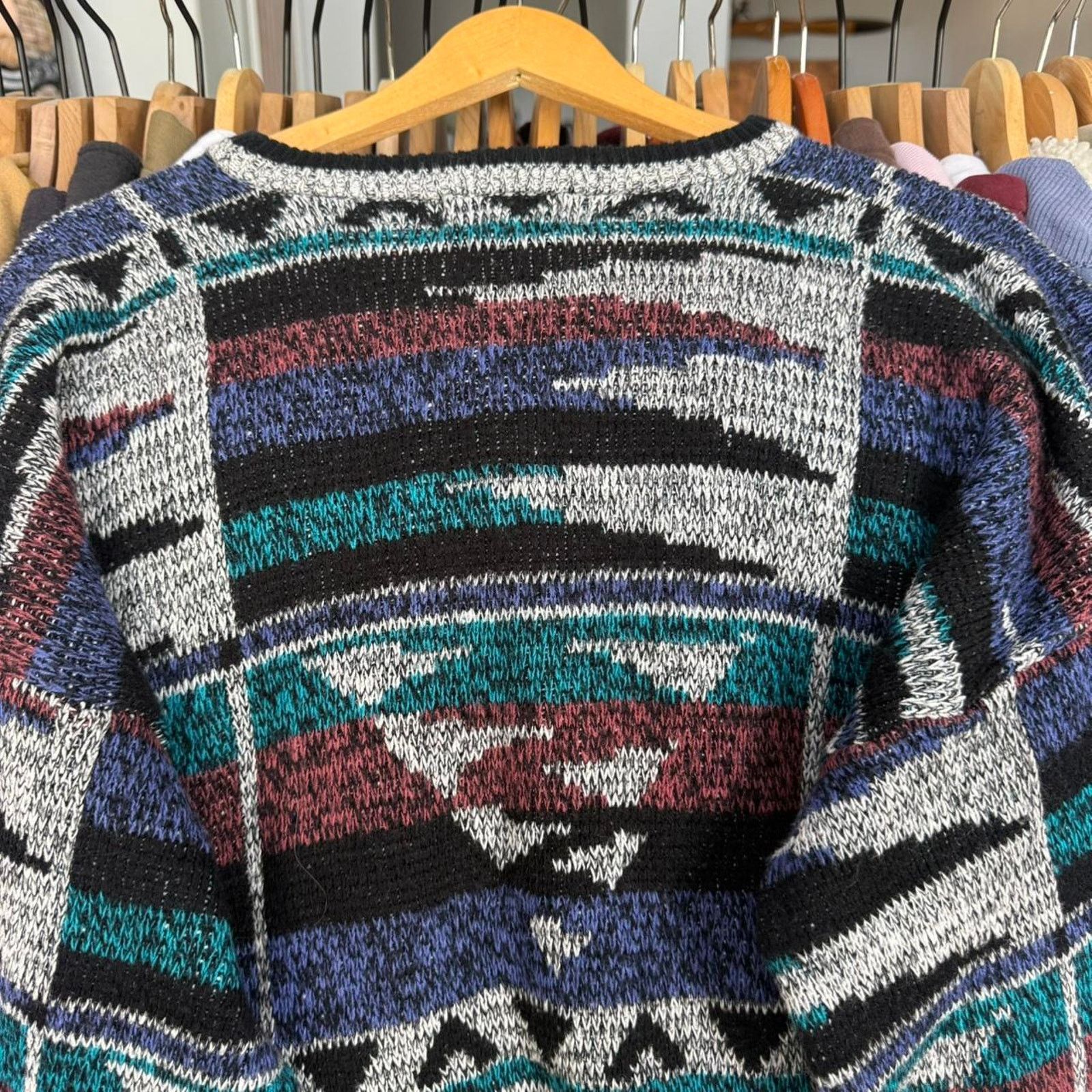 Other Vintage Todays News Geometric Sweater With Cool Pattern Size US M / EU 48-50 / 2 - 7 Thumbnail