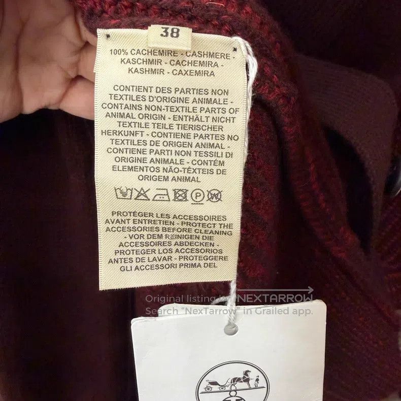 Hermes Hermes Red Cashmere Knit Mid-Length Open Cardigan Jacket Size XS / US 0-2 / IT 36-38 - 5 Thumbnail