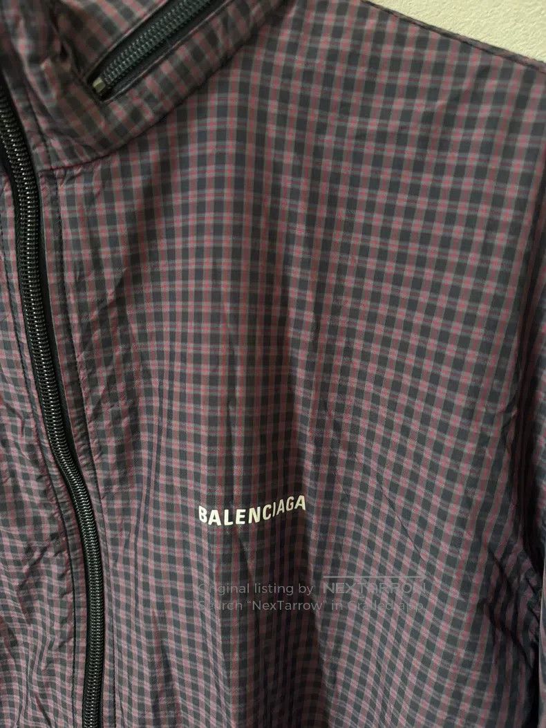 Balenciaga Balenciaga Nylon checkered print small logo long windbreak Size US S / EU 44-46 / 1 - 2 Thumbnail