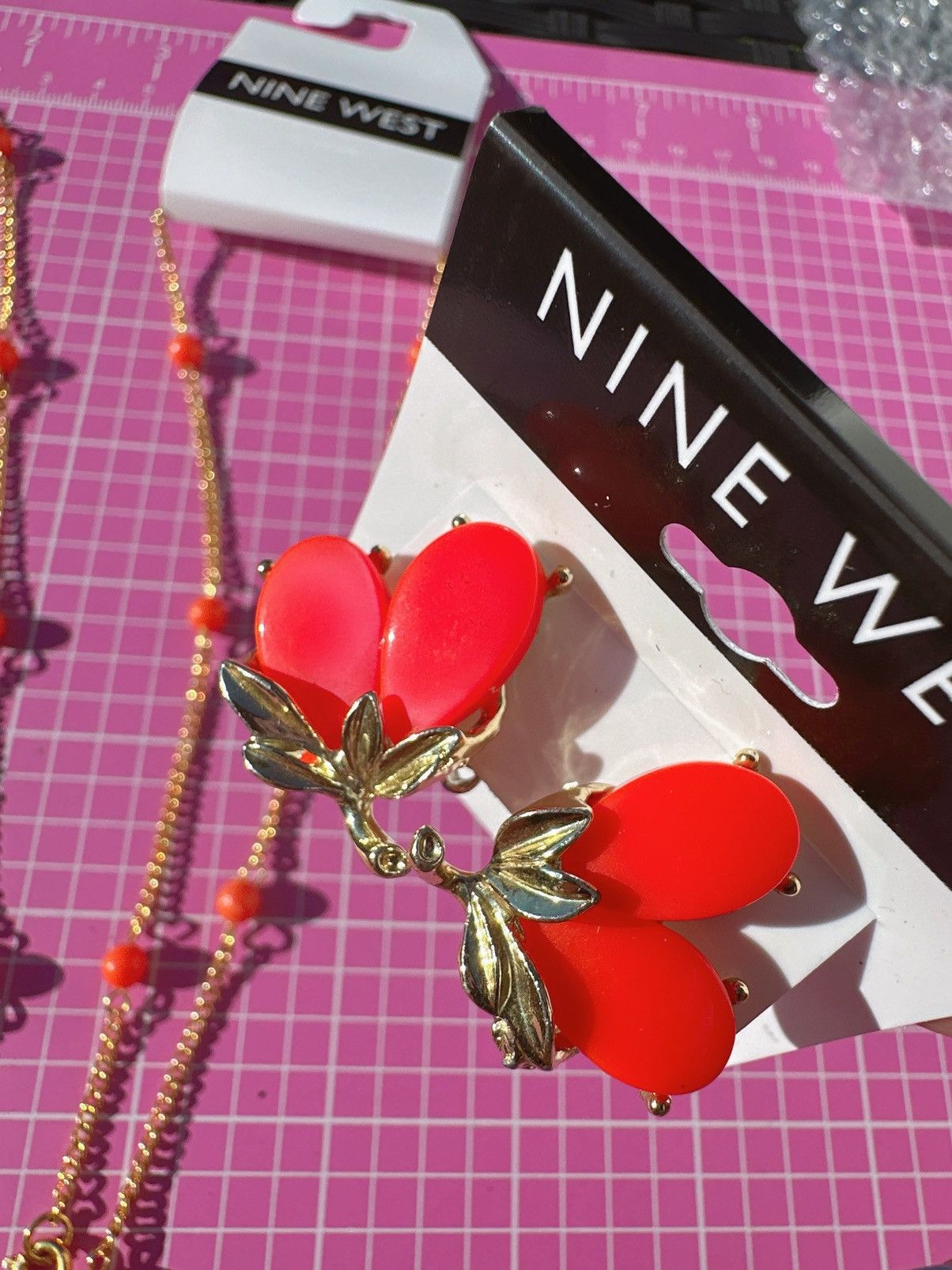 Nine West Nine West 2pc set necklace + earring comfortable clip on Size ONE SIZE - 2 Thumbnail