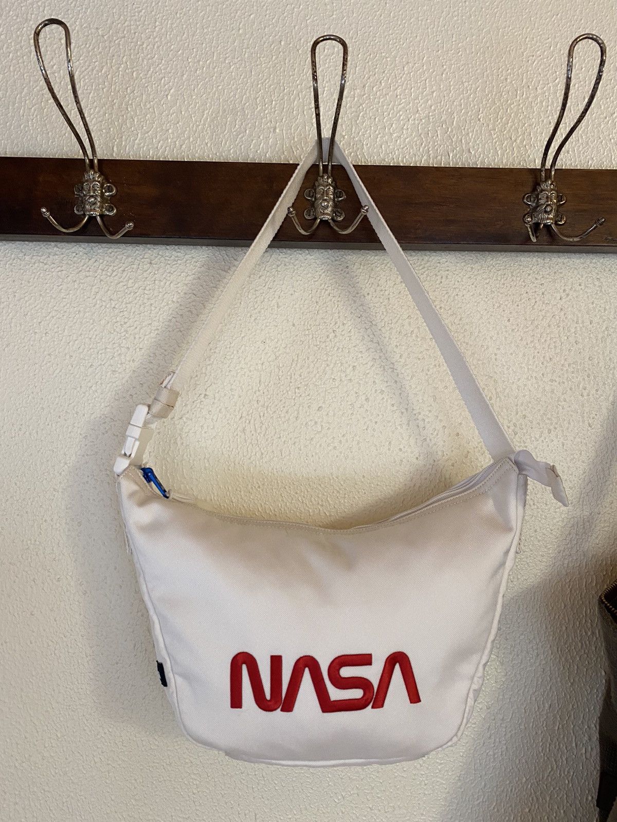Balenciaga X Nasa Shoulder Bag in White, Women's