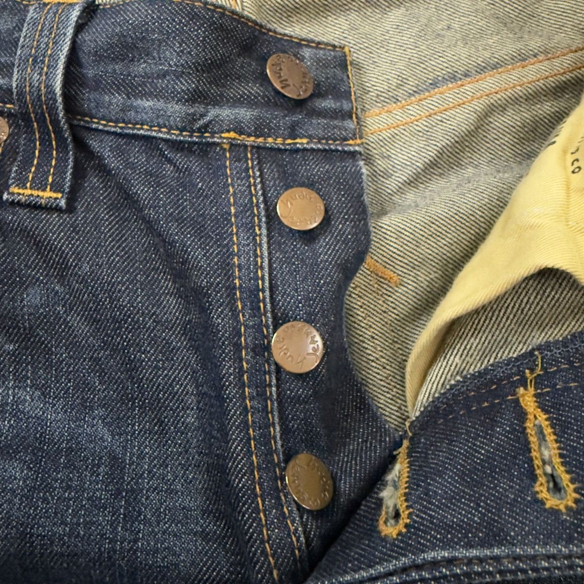 Nudie Jeans Y2K Streetwear Grim Tim Deep Shade Denim Size US 28 / EU 44 - 10 Thumbnail