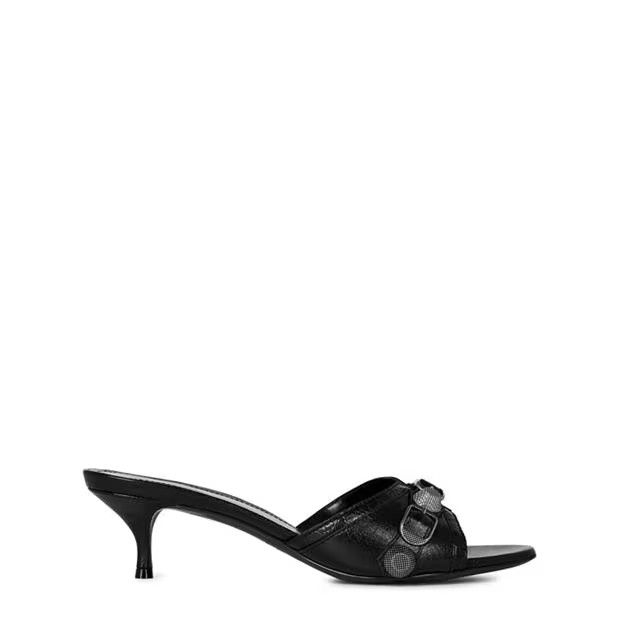 Balenciaga o1g2r1mq0924 Cagole Heeled Sandals in Black Size US 7 / IT 37 - 1 Thumbnail