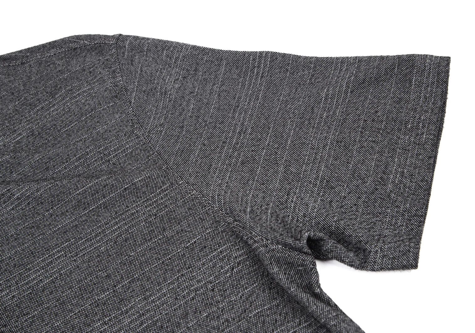 Armani Collezioni Stretch Border T-Shirt in Gray, Size L Size US XXS / EU 40 - 4 Thumbnail