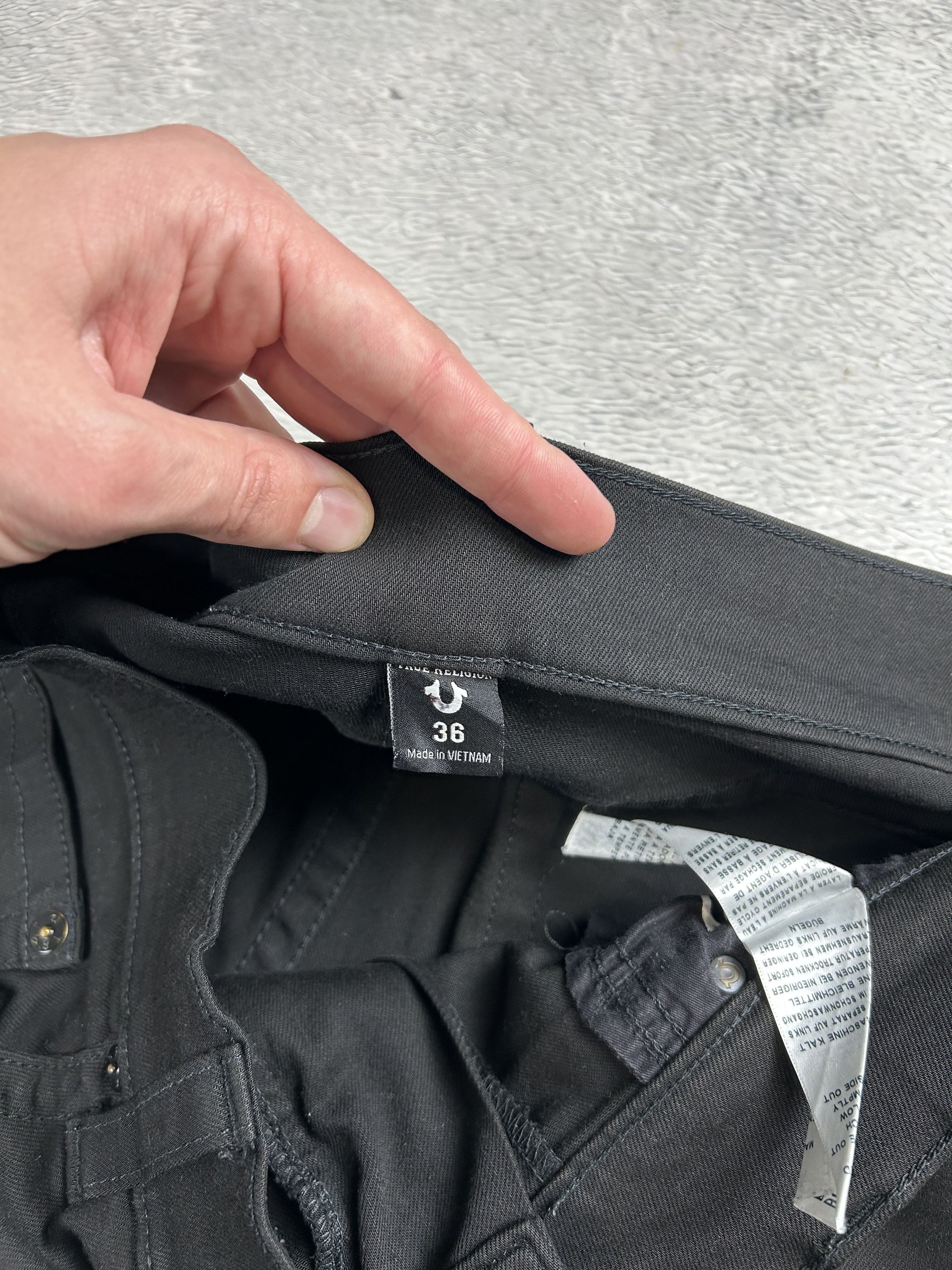 True Religion × Vintage True Religion Rocco Jeans Relaxed Skinny Black Oldmoney USA Size US 38 / EU 54 - 8 Thumbnail