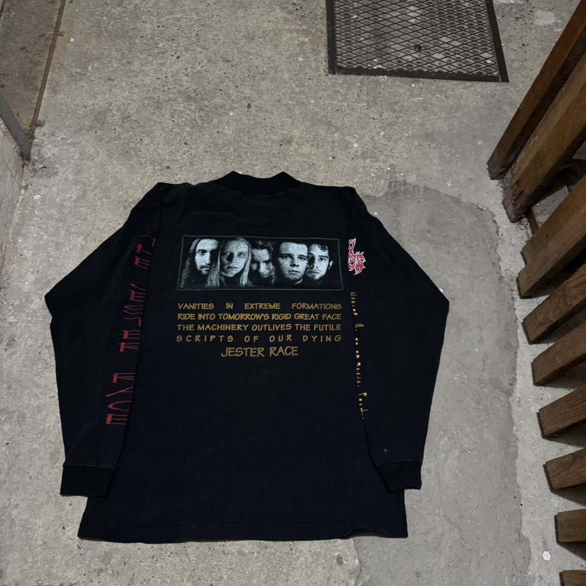 Band Tees × Vintage Vintage 90s In flames long sleeve the jester race Size US XL / EU 56 / 4 - 6 Thumbnail