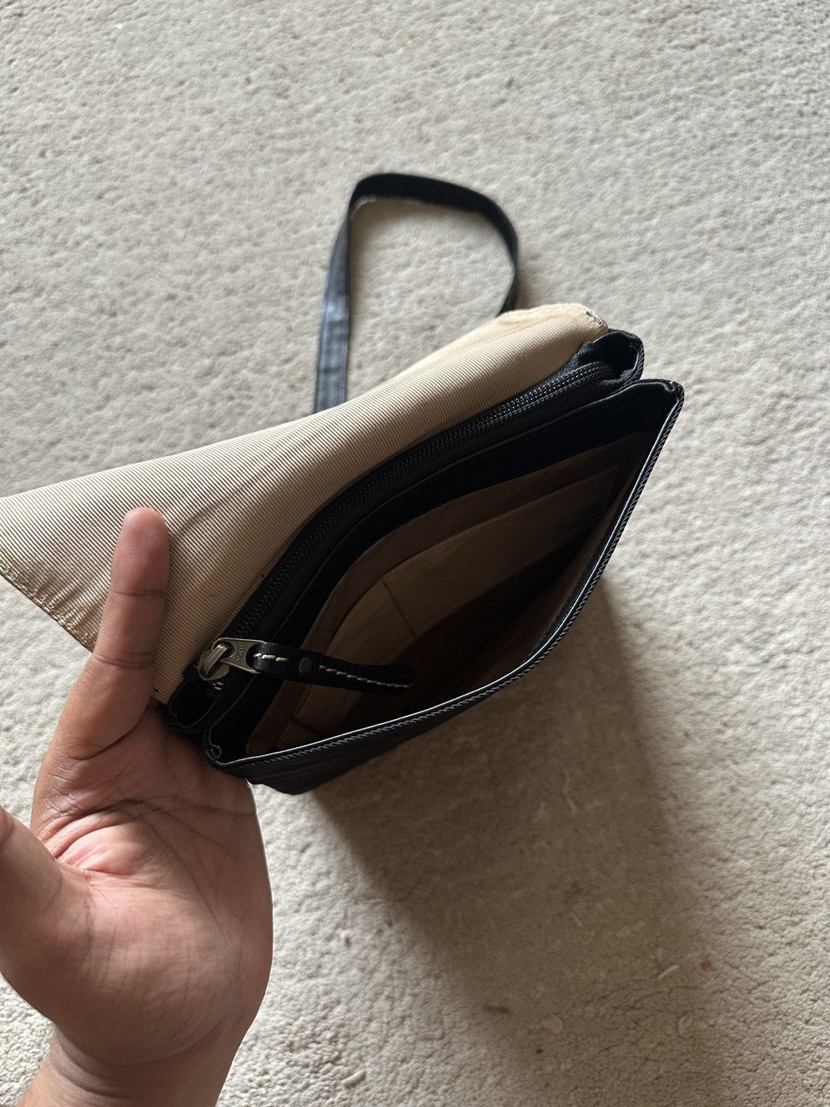 Comme des Garcons Homme Plus 1990s L’ALTOPIANO Nylon mix Leather Sling Bag/Crossbody Bag Size ONE SIZE - 9 Thumbnail