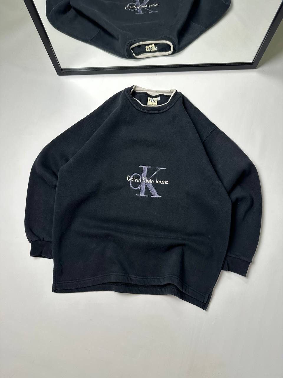 Calvin Klein 90’s Calvin Klein Jeans Vintage made in USA Sweatshirt Baggy Size US S / EU 44-46 / 1 - 1 Thumbnail