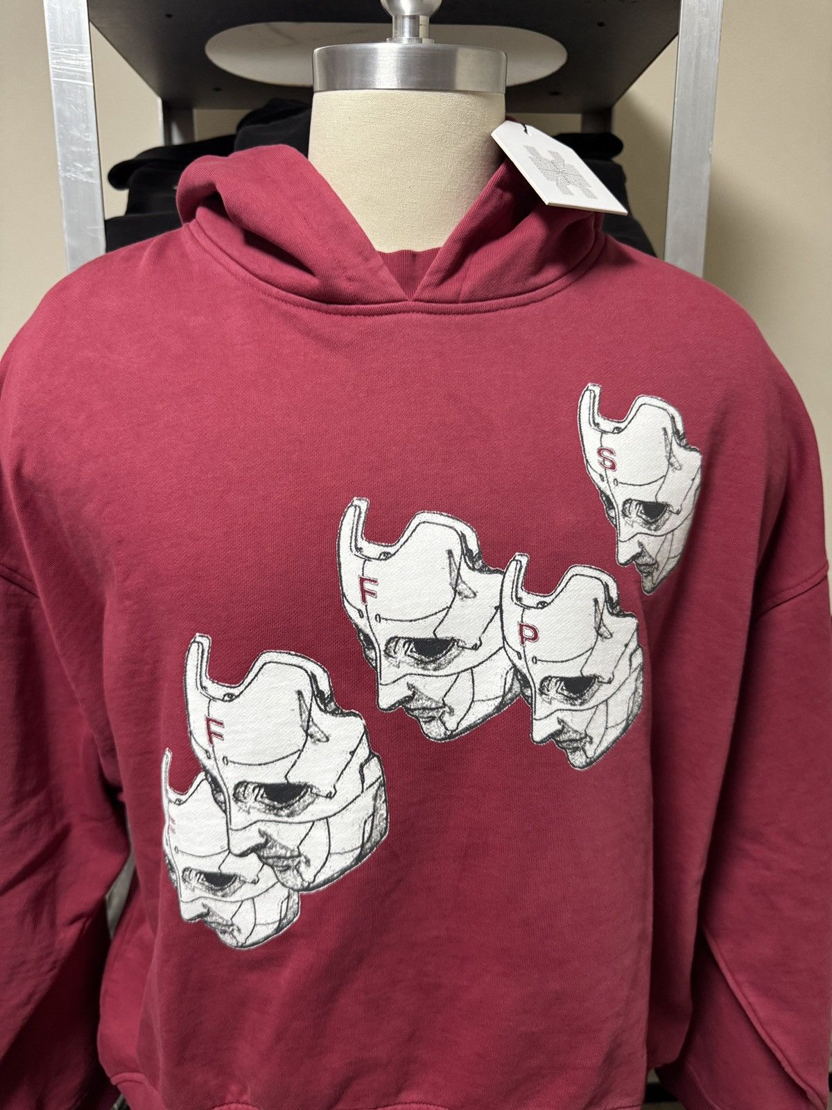 FFFPOSTALSERVICE FFFPostalService FFFace Round Hem Hoodie Red Size US XL / EU 56 / 4 - 8 Thumbnail