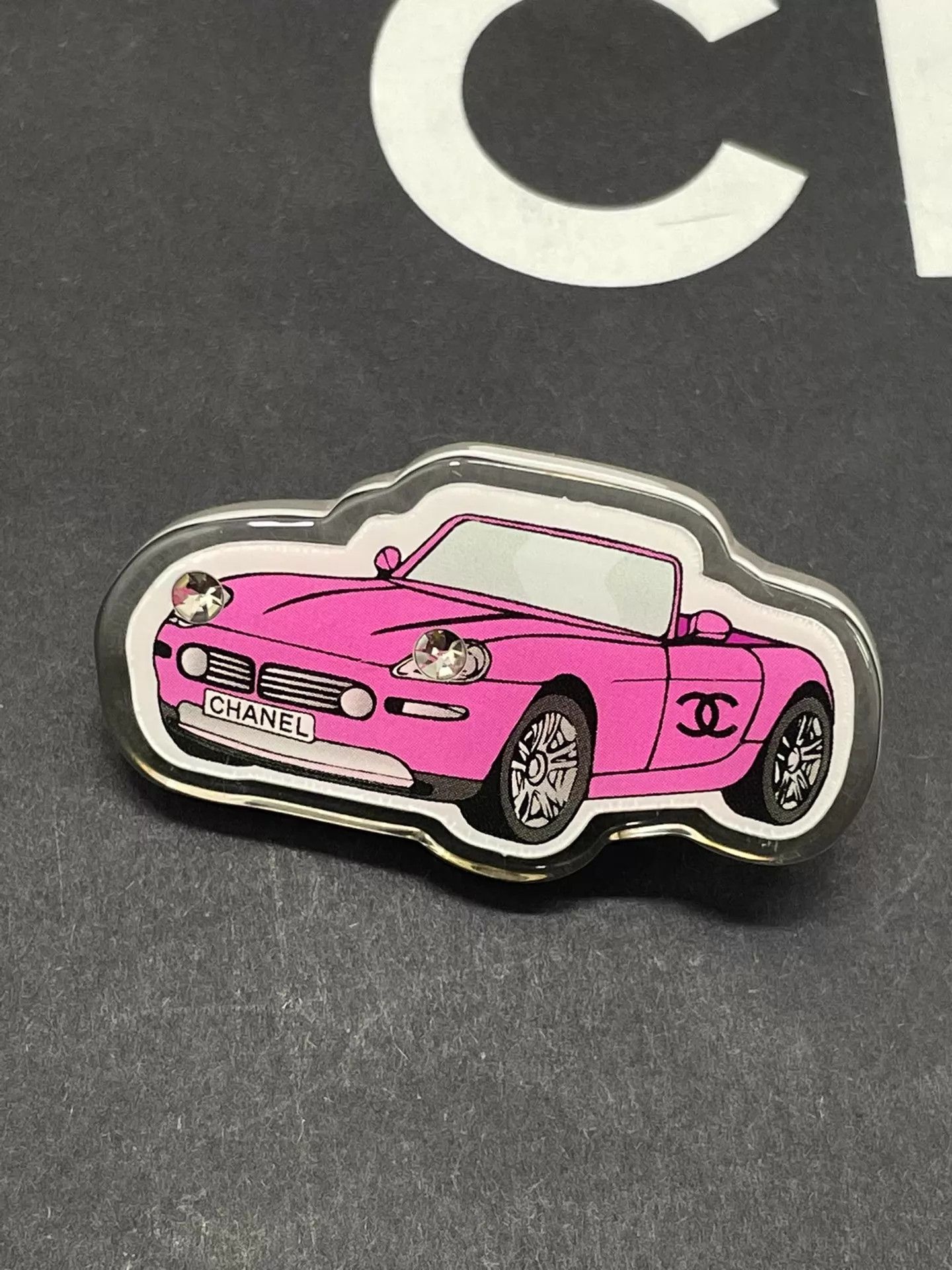 Chanel Chanel 24C Pink Acrylic Sports Car Brooch Size ONE SIZE - 1 Thumbnail