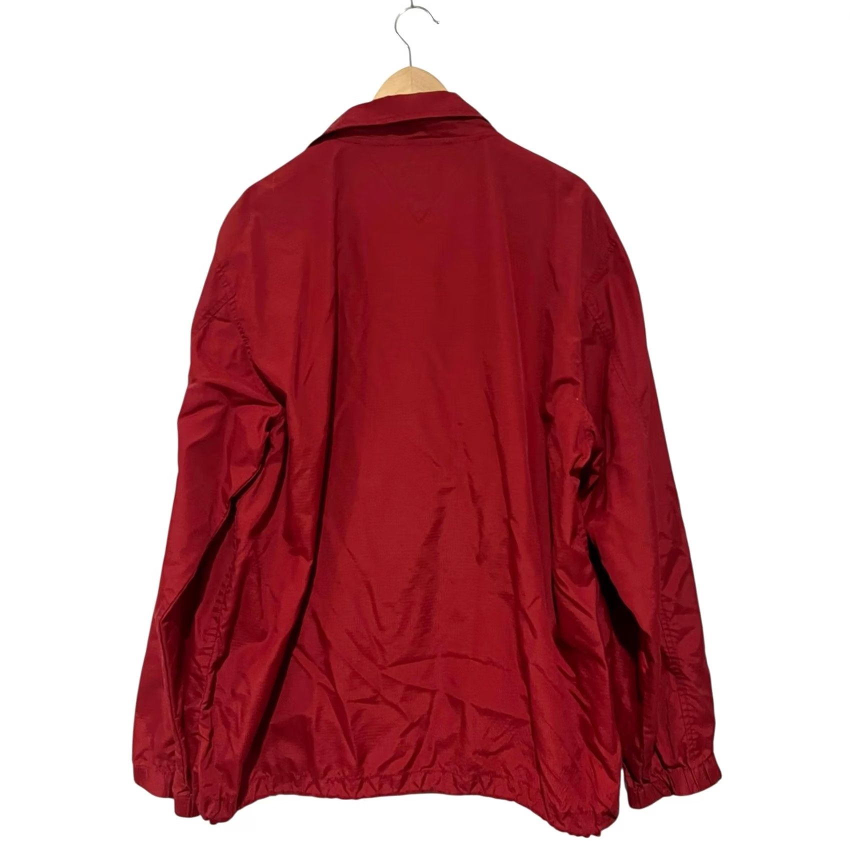 Tommy Hilfiger VINTAGE Tommy Hilfiger Windbreaker Jacket XL Red Plaid Nylon Snap Logo 90s Hip Hop Classic Mens Windbreaker Size US XL / EU 56 / 4 - 6 Thumbnail