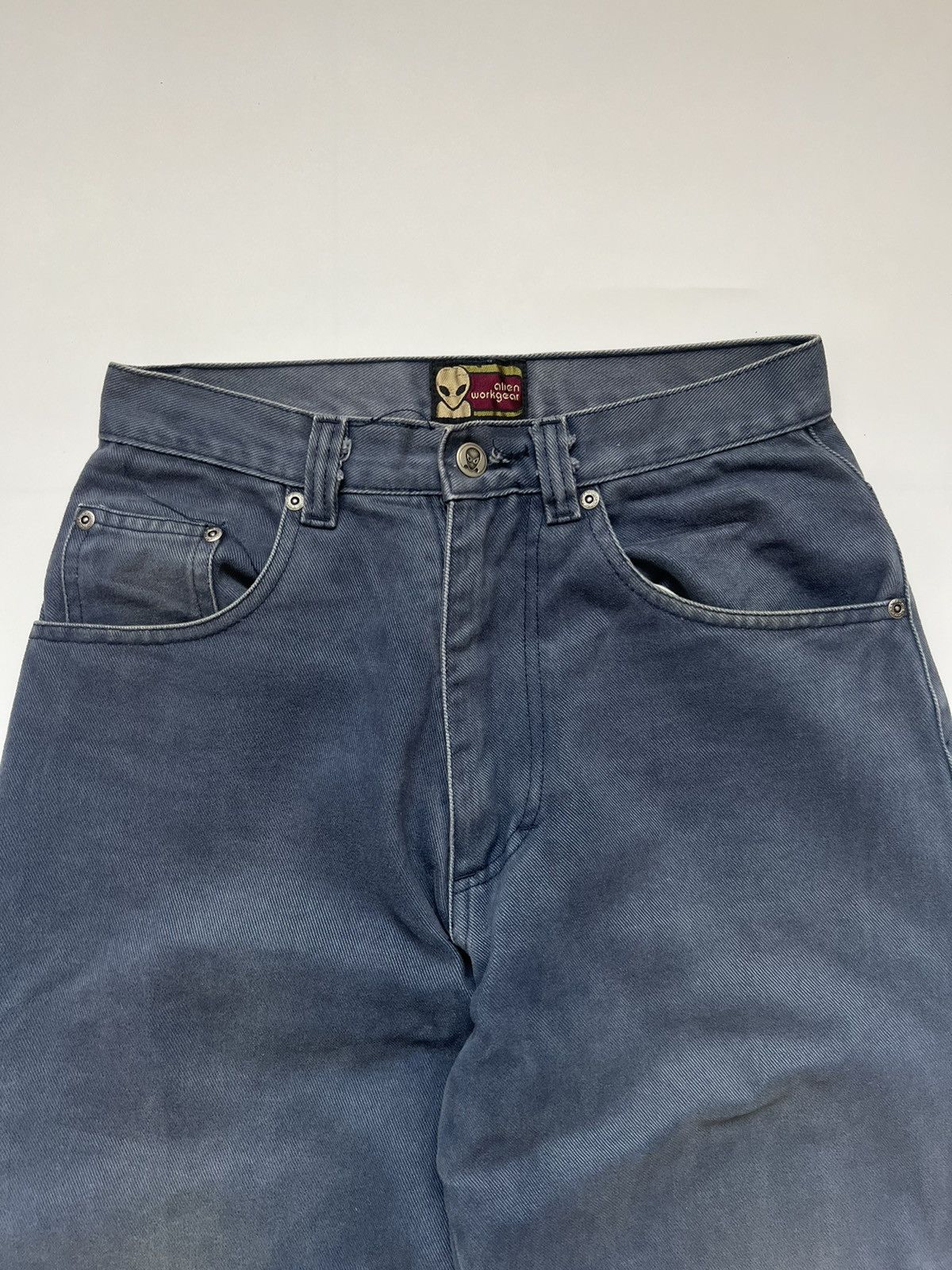 Alien Workshop 1990s Alien Workshop Workgear Reflective Patch Baggy Jeans Size US 27 - 7 Thumbnail
